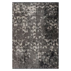 Modernista Abstracto Oscuro Oscuro  Alfombra Chenilla Gris Beige Taupe en Stock