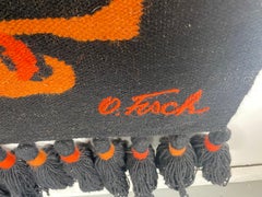 Arazzo ecuadoriano astratto e modernista / Appendiabiti disegnato da Olga Fisch