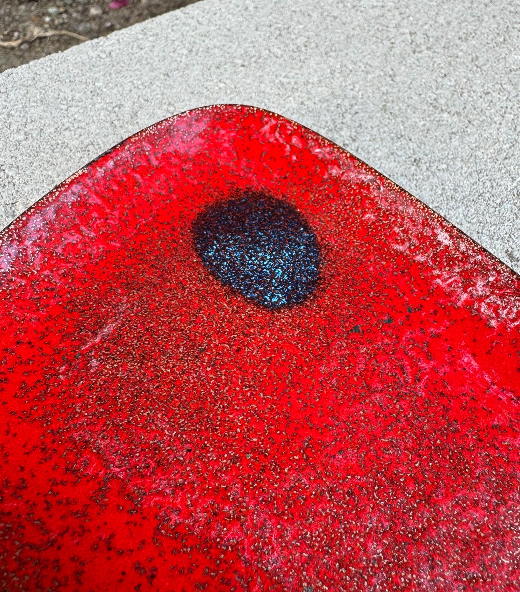 Modernist Abstract Enamel on Copper Tray, c.1960 6