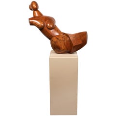 Modernist Abstract Female Nude Sculpture by Wolfgang Behl