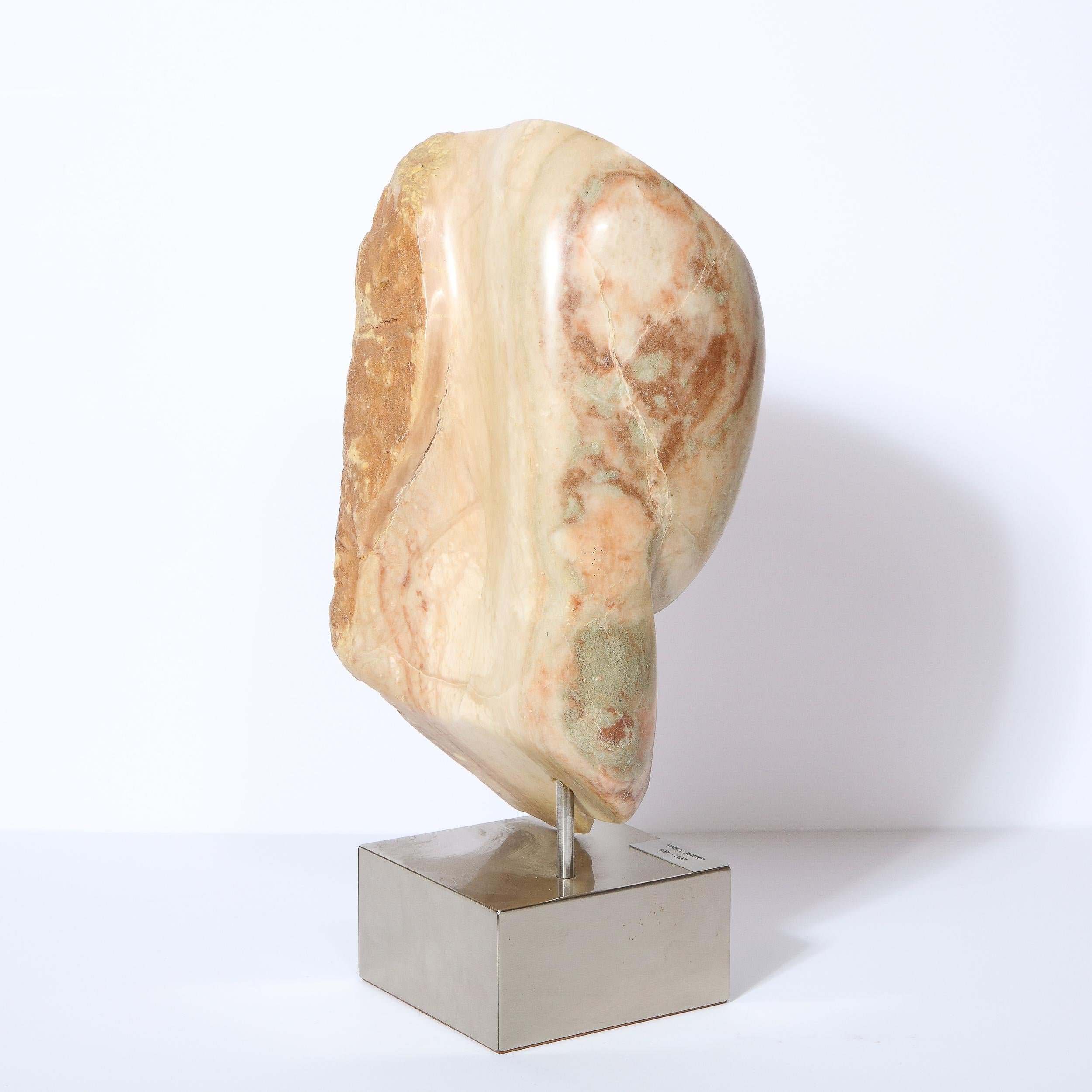 Modernist Abstract Figurative Sculpture in Exotic Marble by Lorraine Stimmel 4