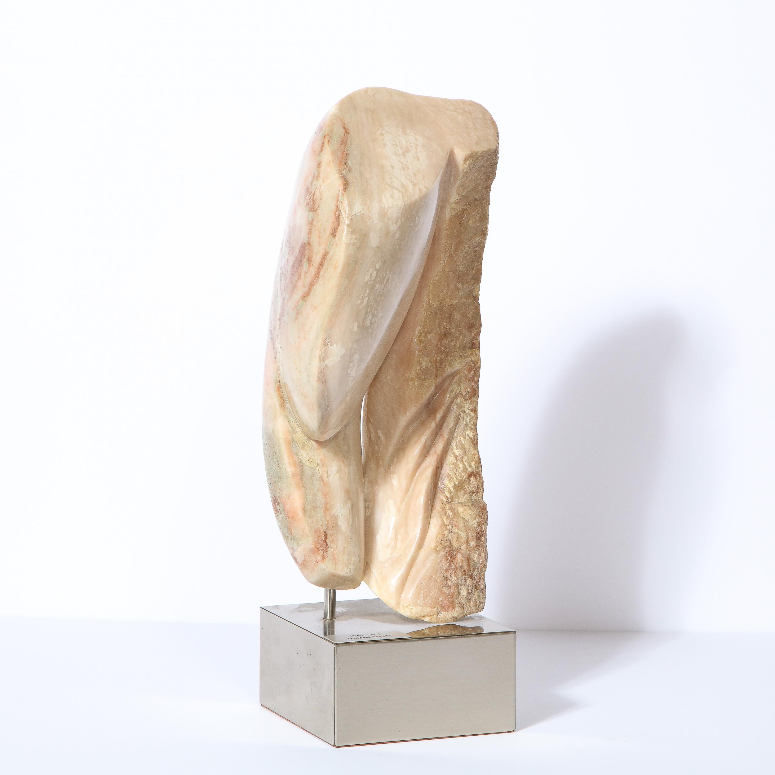 Modernist Abstract Figurative Sculpture in Exotic Marble by Lorraine Stimmel 5