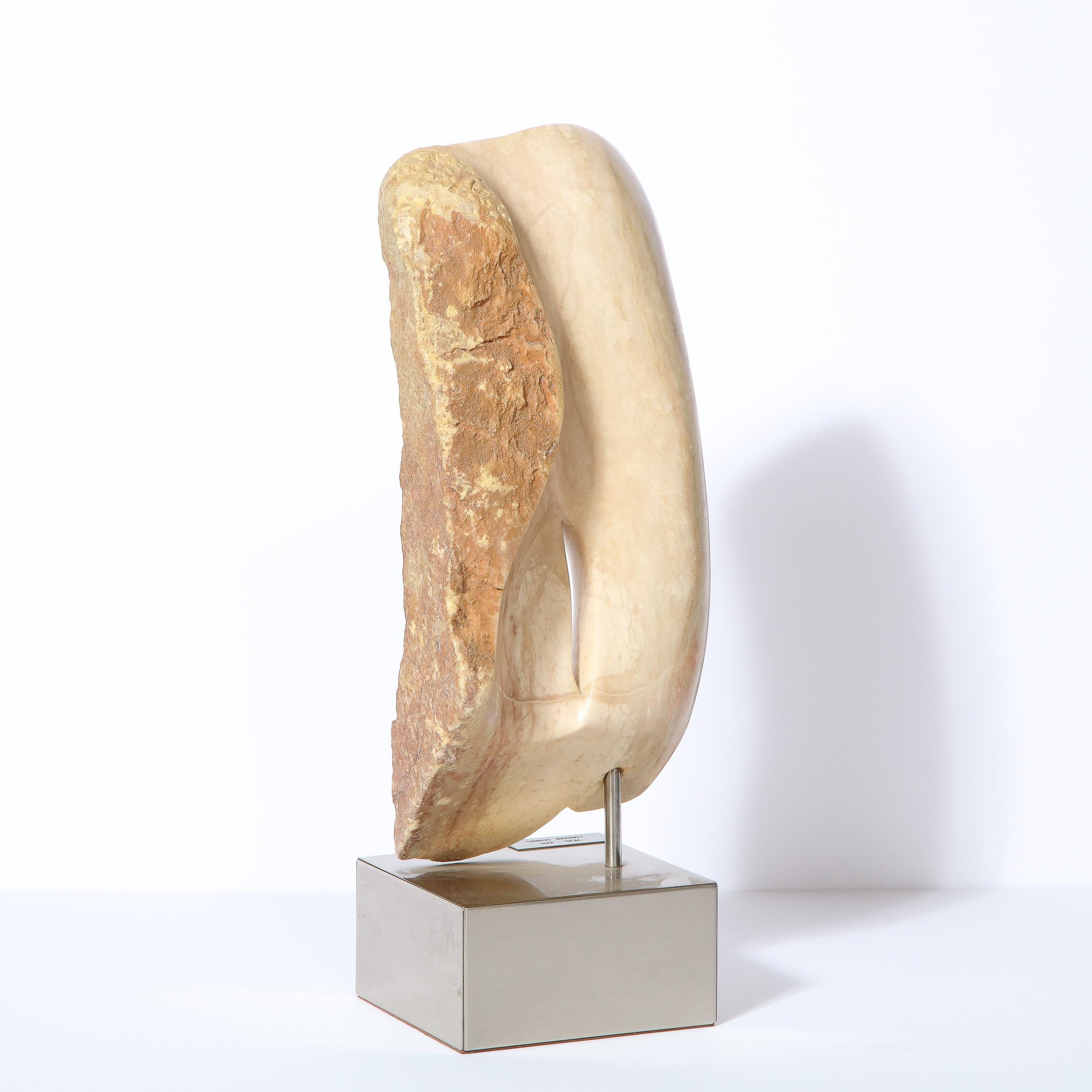Modernist Abstract Figurative Sculpture in Exotic Marble by Lorraine Stimmel 2