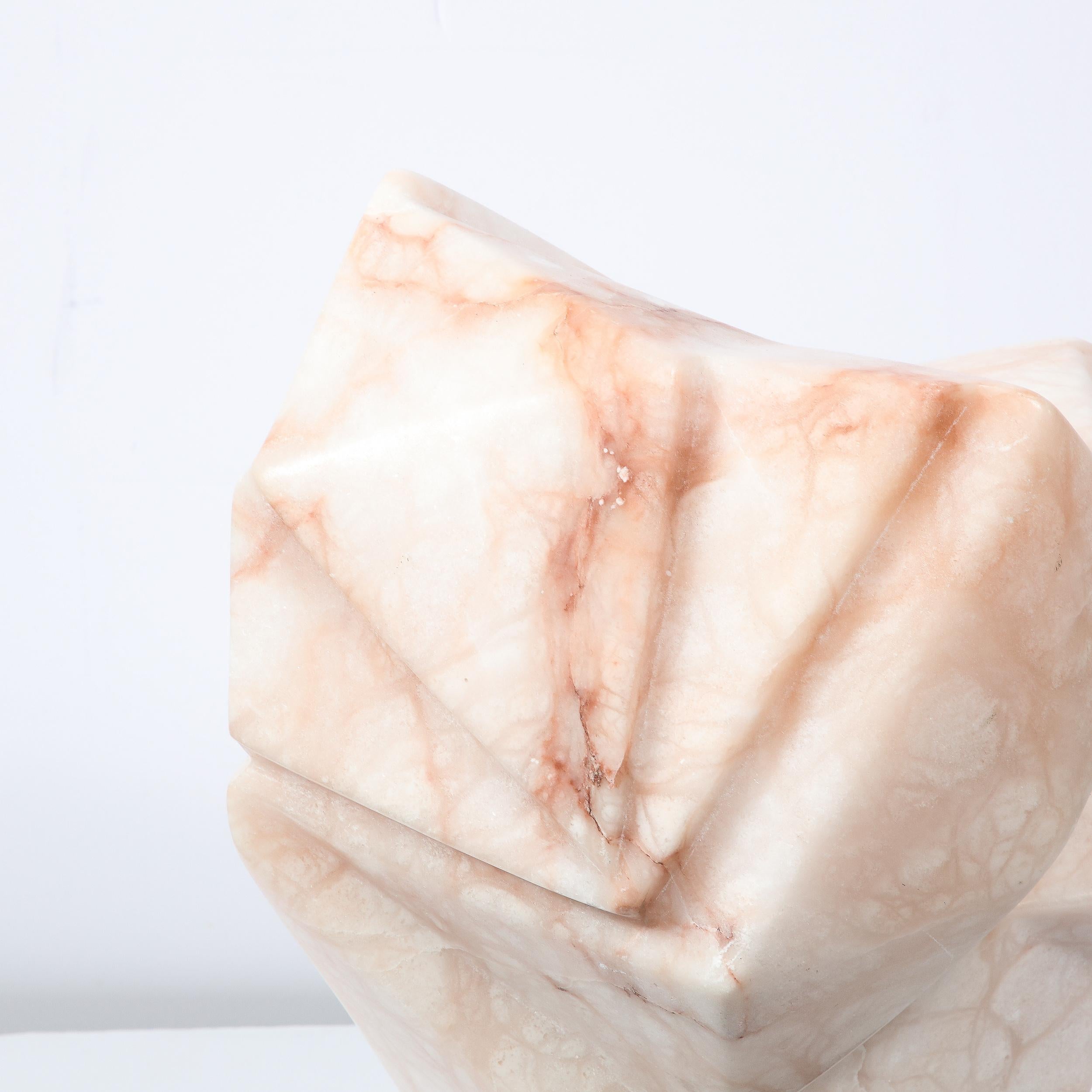 Sculpture géométrique abstraite moderniste abstraite en marbre exotique, « Triangles », de Dan Bedik  en vente 1