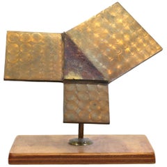 Modernist Abstract Geometric Metal Sculpture