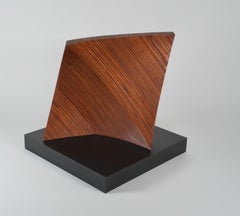 Abstrakte handgeschnitzte Holzskulptur der Moderne, ca. 1970er Jahre