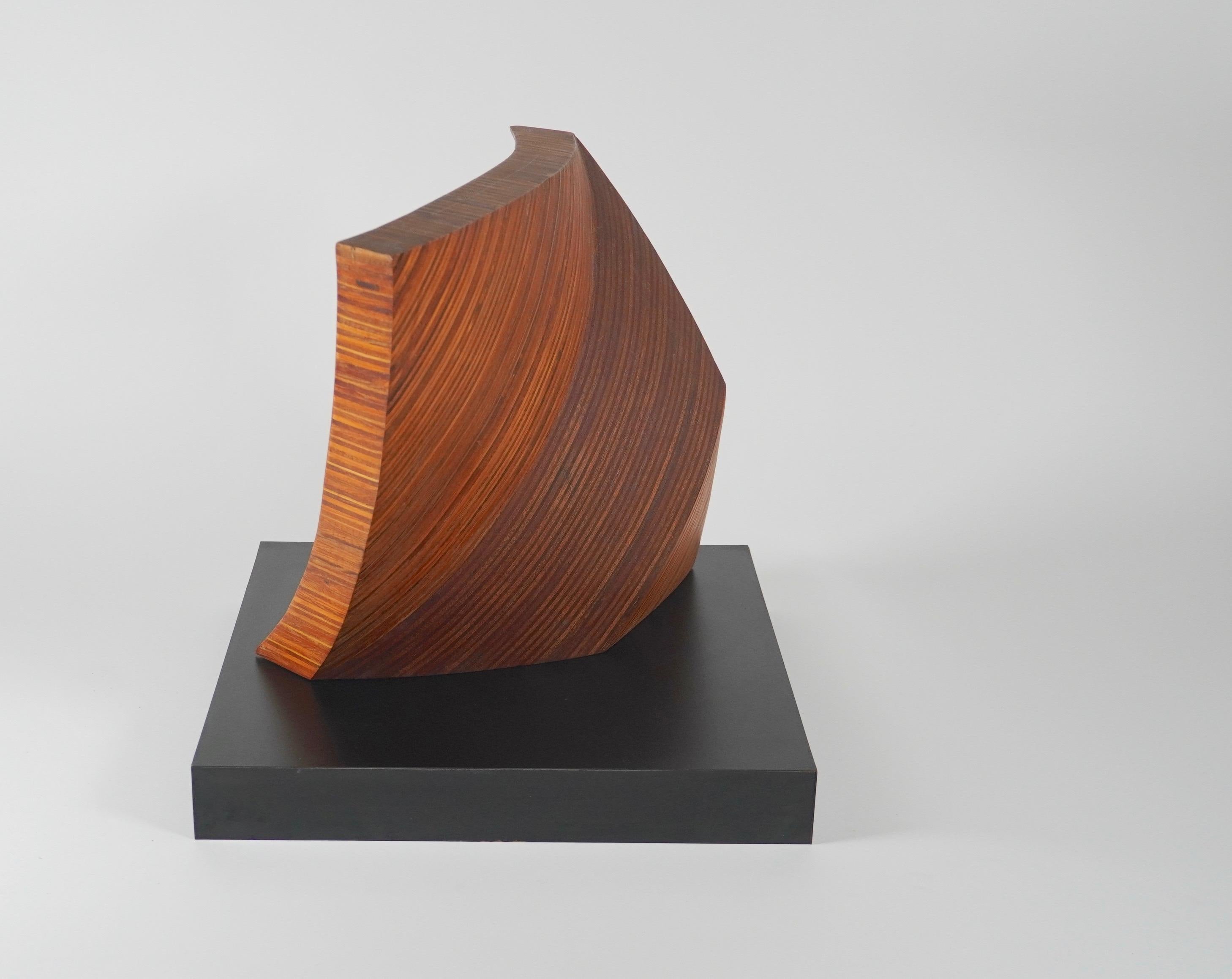 Mid-Century Modern Modernist Abstract Hand Carved Wooden Sculpture, circa 1970s