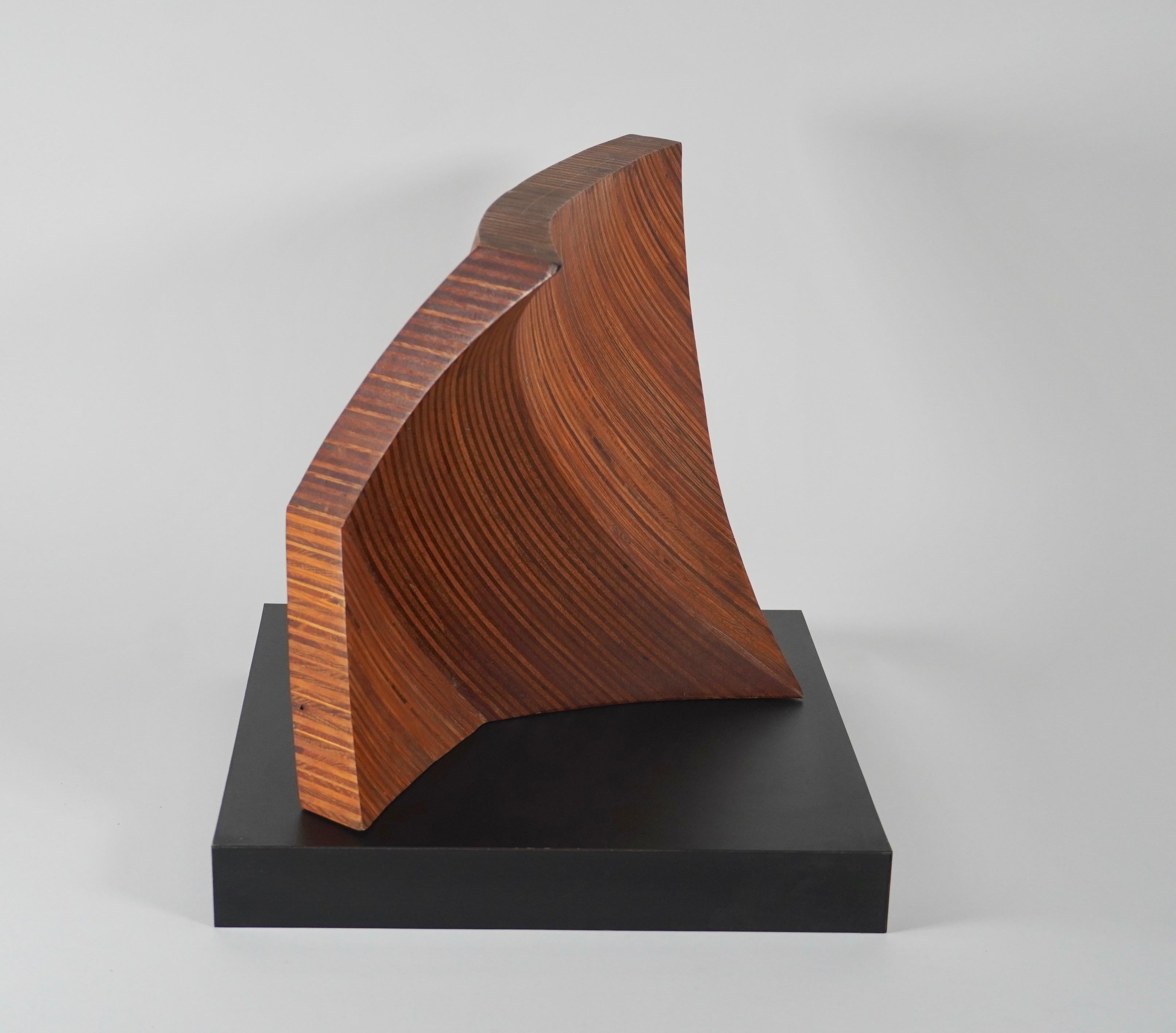 Hand-Carved Modernist Abstract Hand Carved Wooden Sculpture, circa 1970s