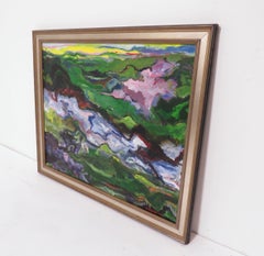 Modernist Abstract Landscape in the Fauvist Style, Signed and Dated 1974