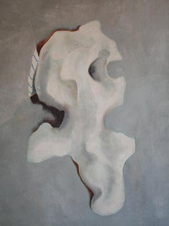 Modernist Abstract Oil on Canvas by Yugoslav artist Zvonko Musulin, Croatia 1974