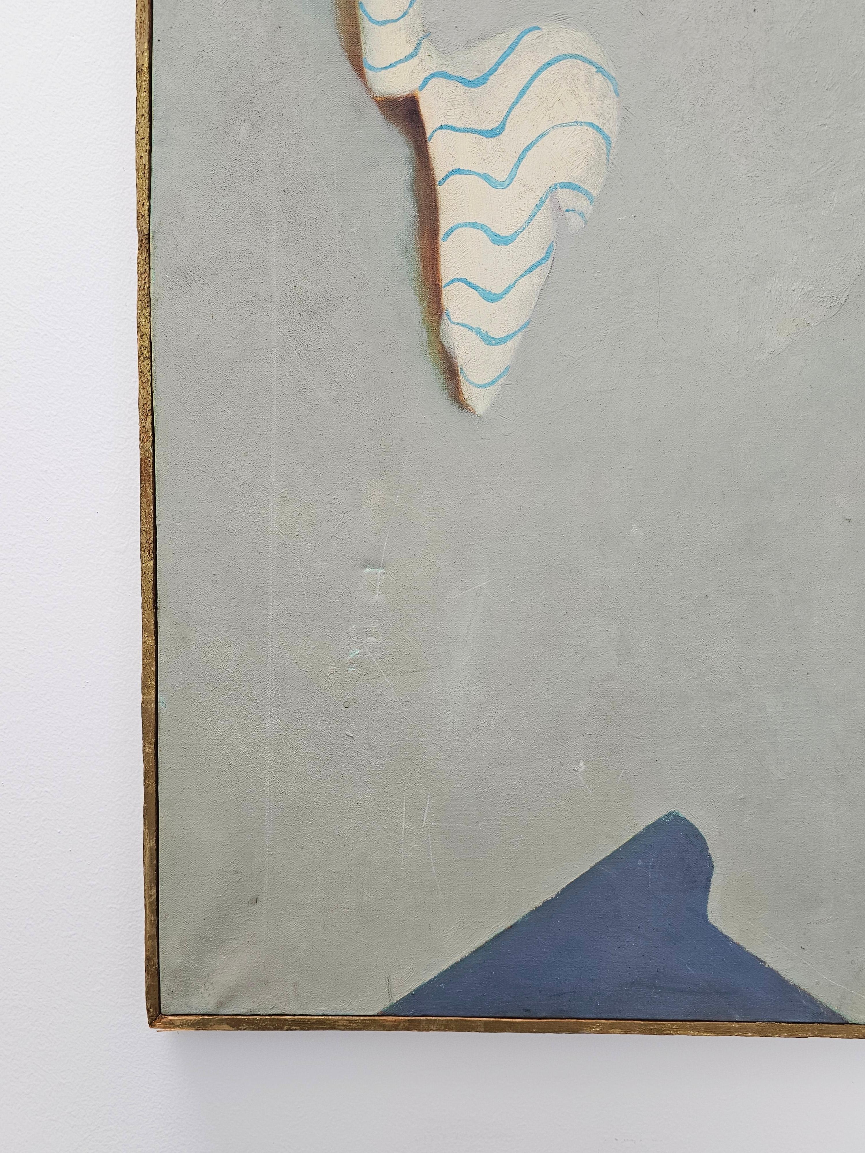 Late 20th Century Modernist Abstract Oil on Canvas by Yugoslav artist Zvonko Musulin, Croatia 1974 For Sale