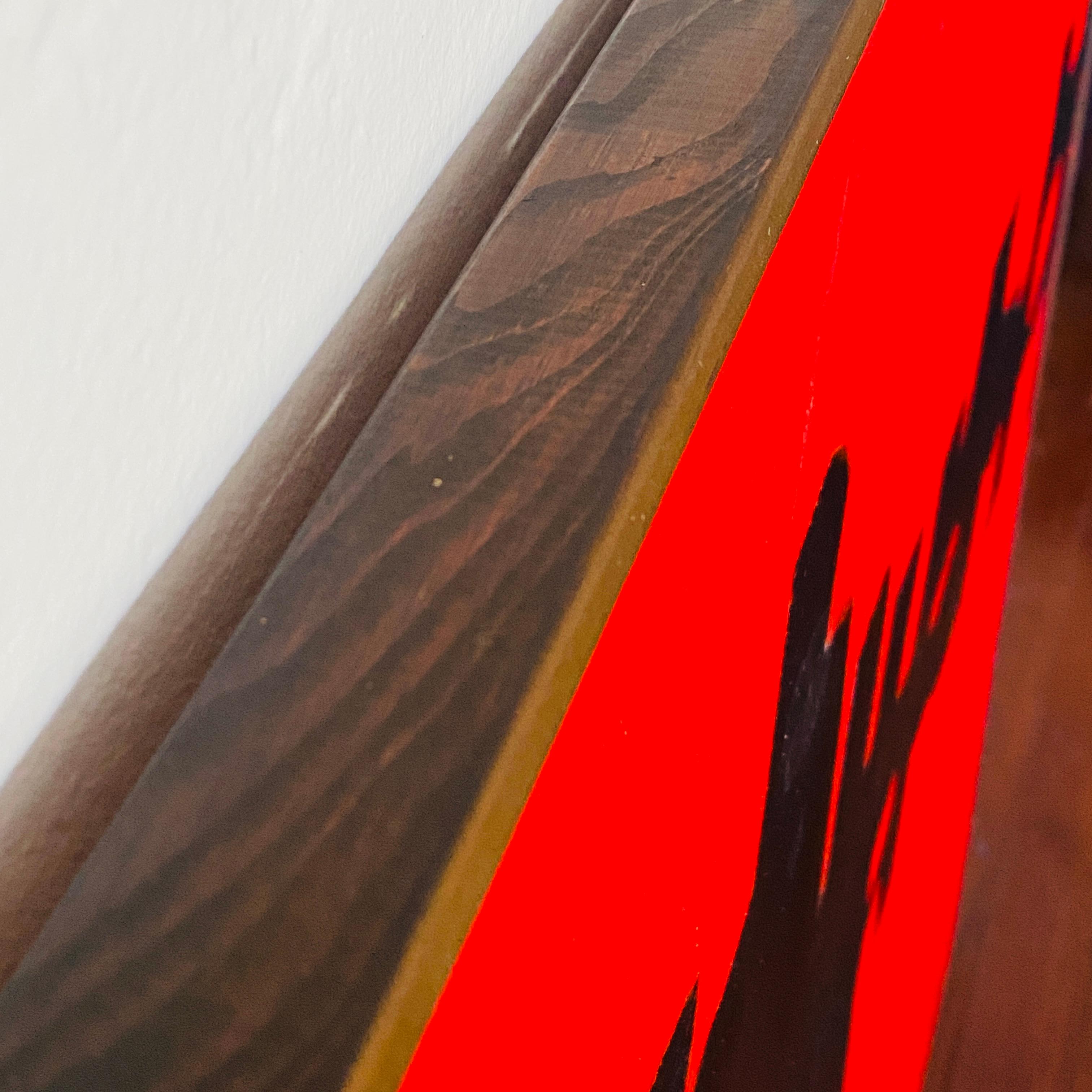 Pintura acrílica original abstracta modernista sobre lienzo Años 70 en venta 1