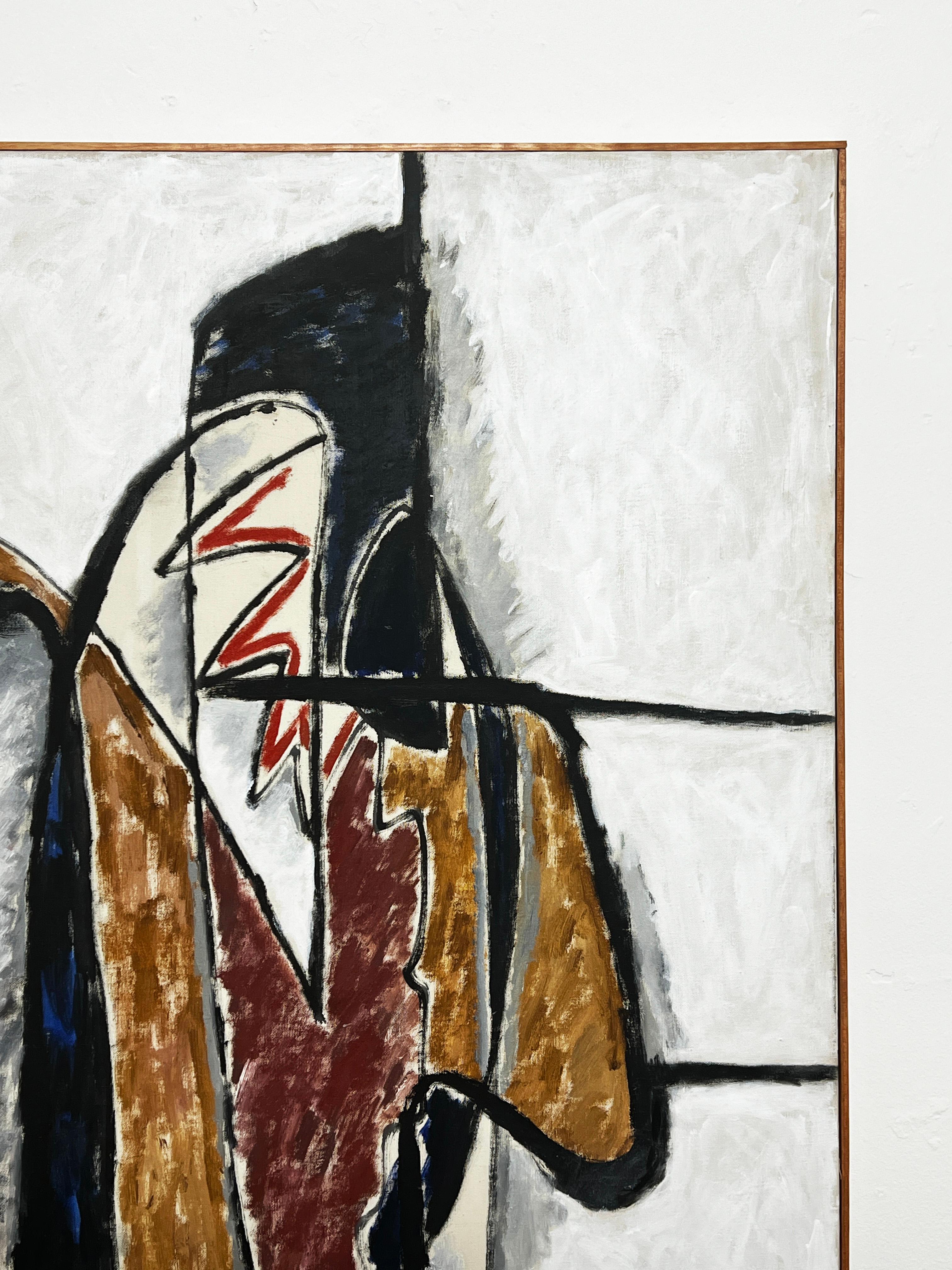 Pintura abstracta modernista del expresionista neoyorquino Phillip Callahan, hacia la década de 1960 Moderno de mediados de siglo en venta
