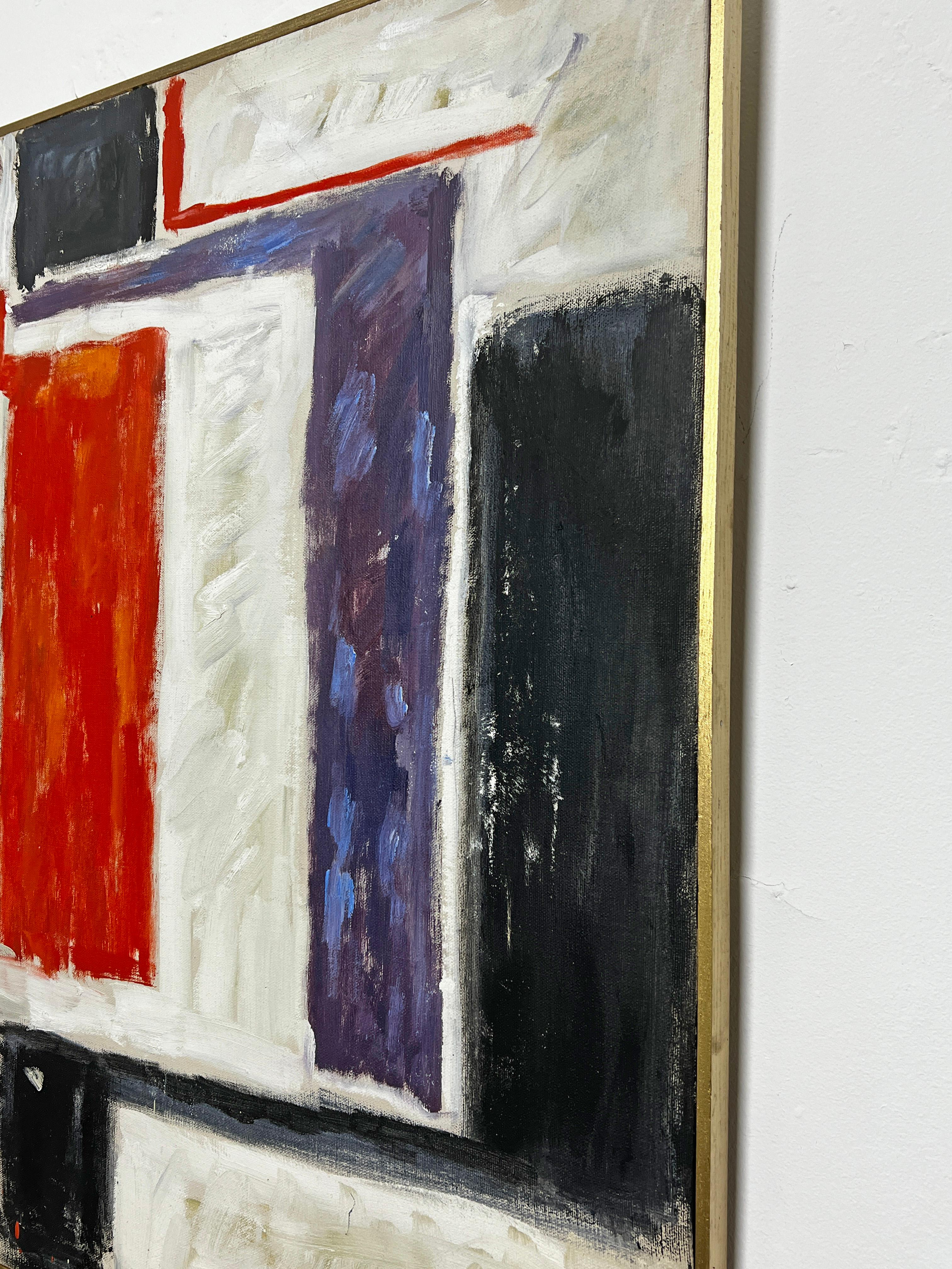 Mid-Century moderno Quadro astratto modernista dell'espressionista di New York Phillip Callahan, circa anni '60 in vendita