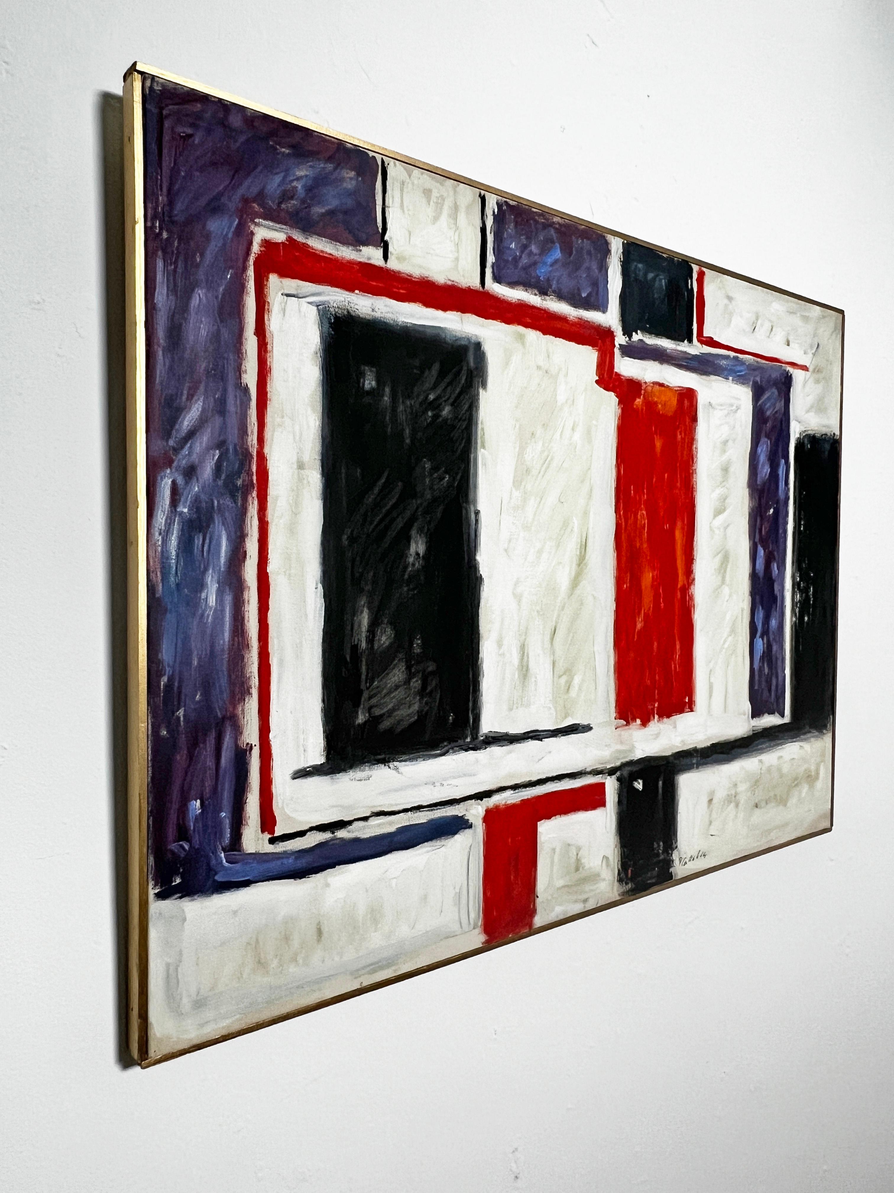 Americano Quadro astratto modernista dell'espressionista di New York Phillip Callahan, circa anni '60 in vendita