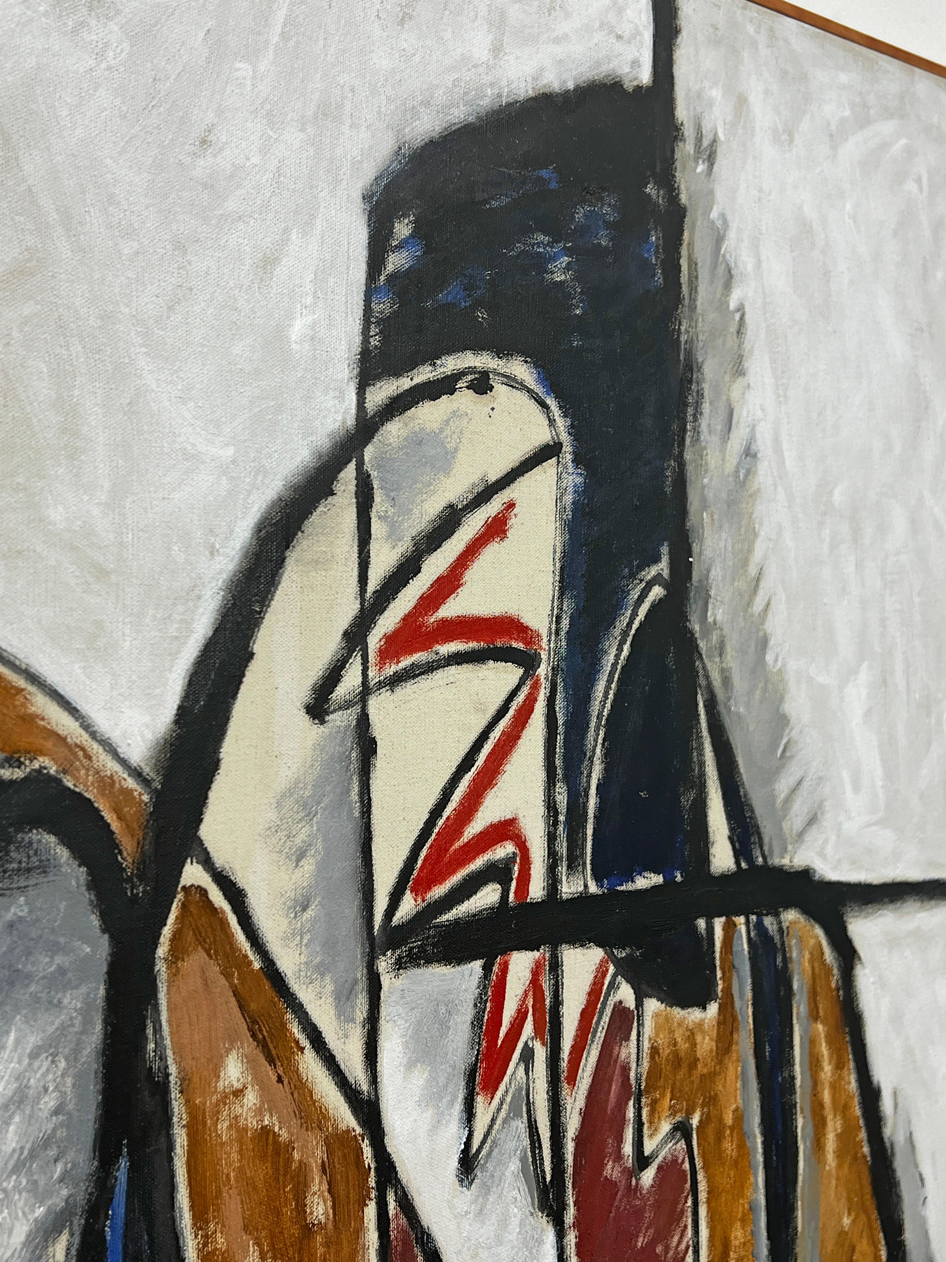 Pintura abstracta modernista del expresionista neoyorquino Phillip Callahan, hacia la década de 1960 mediados del siglo XX en venta