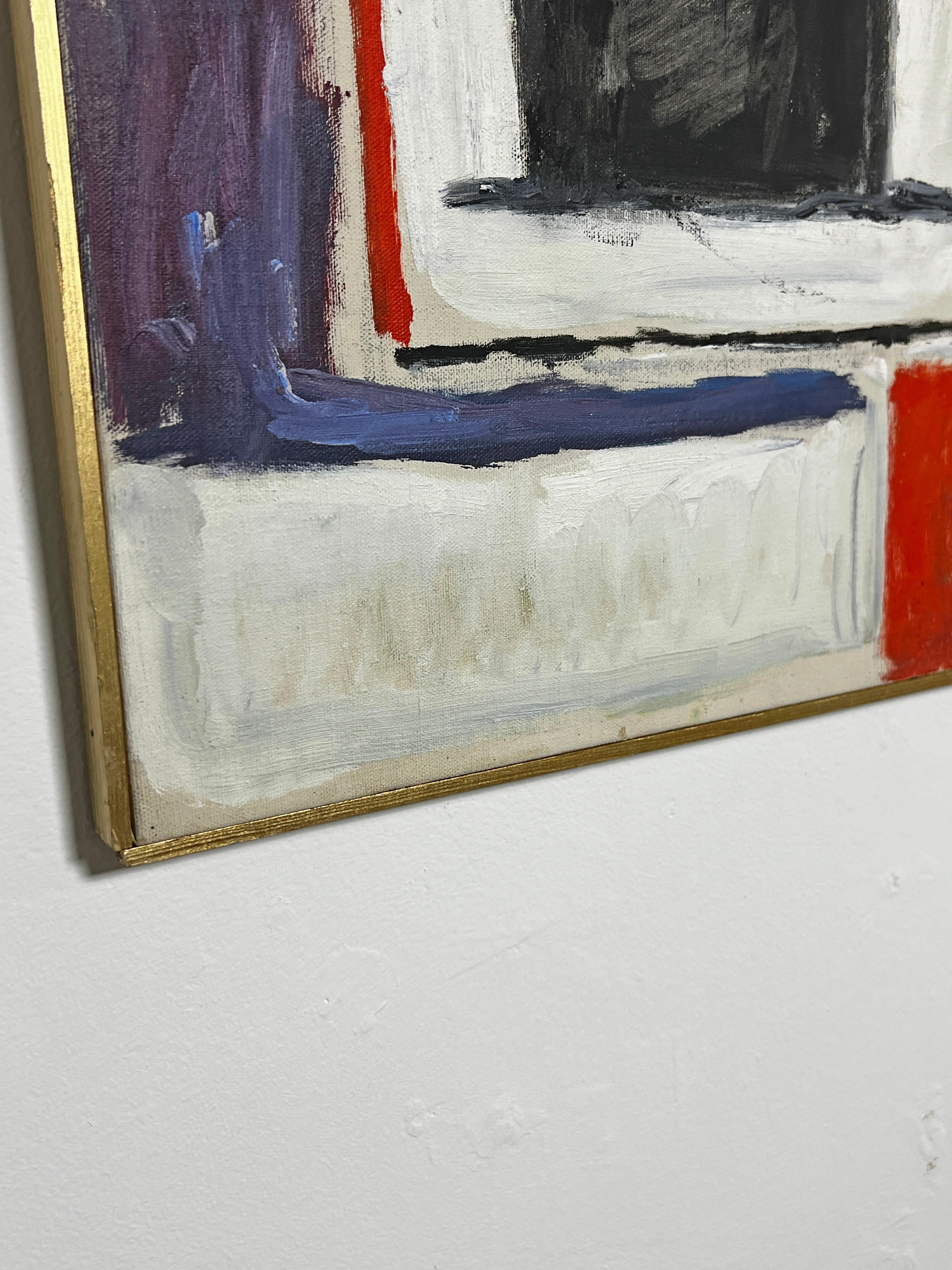 Metà XX secolo Quadro astratto modernista dell'espressionista di New York Phillip Callahan, circa anni '60 in vendita