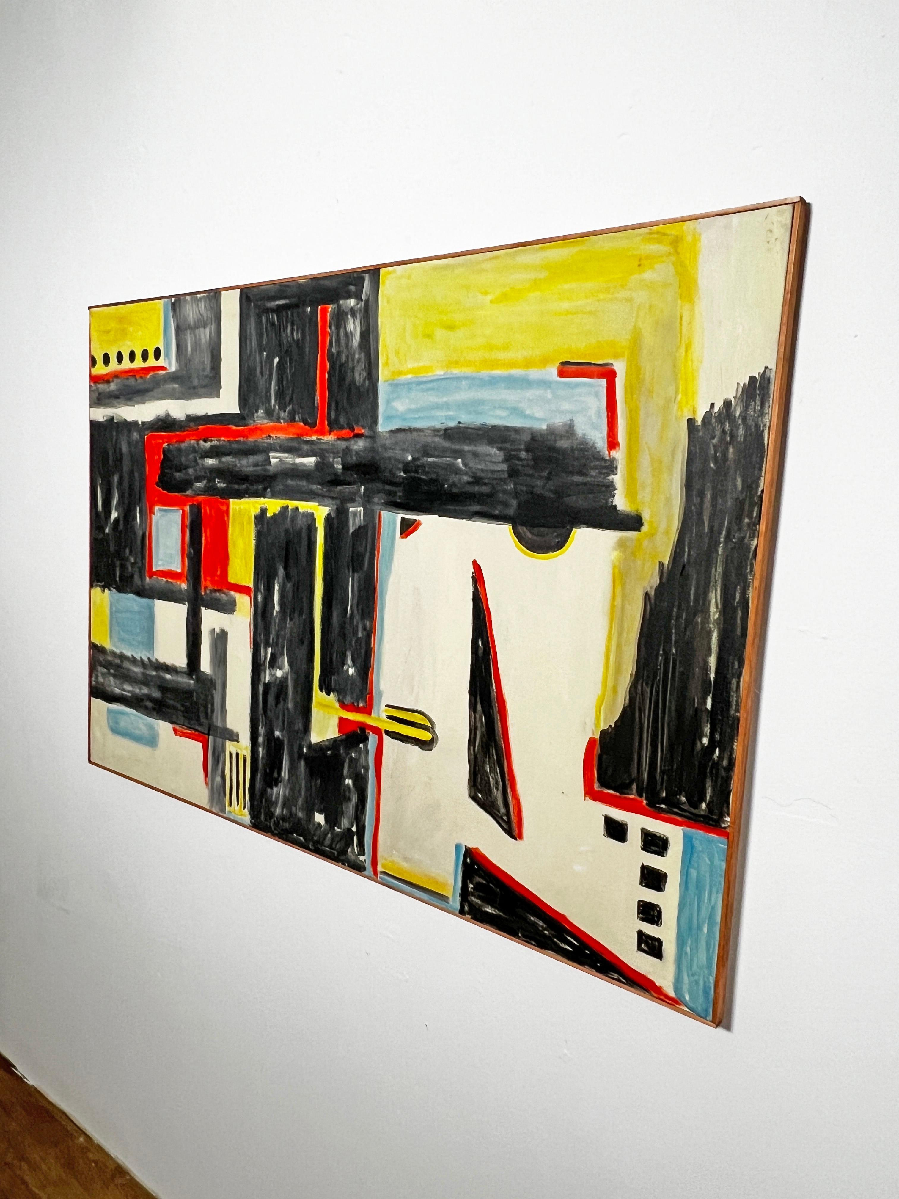 Pintura abstracta modernista del expresionista neoyorquino Phillip Callahan, hacia la década de 1960 1