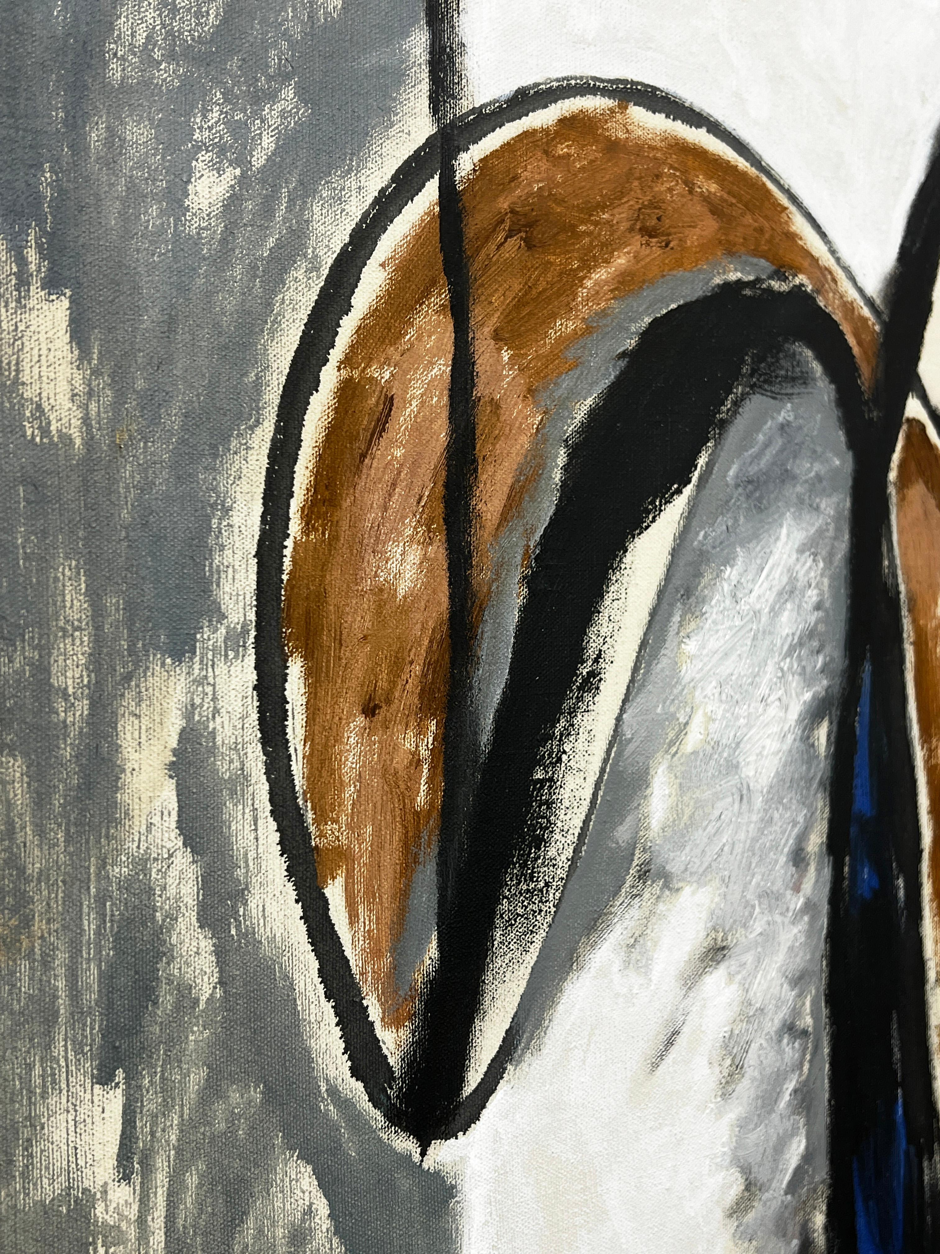Pintura abstracta modernista del expresionista neoyorquino Phillip Callahan, hacia la década de 1960 en venta 1