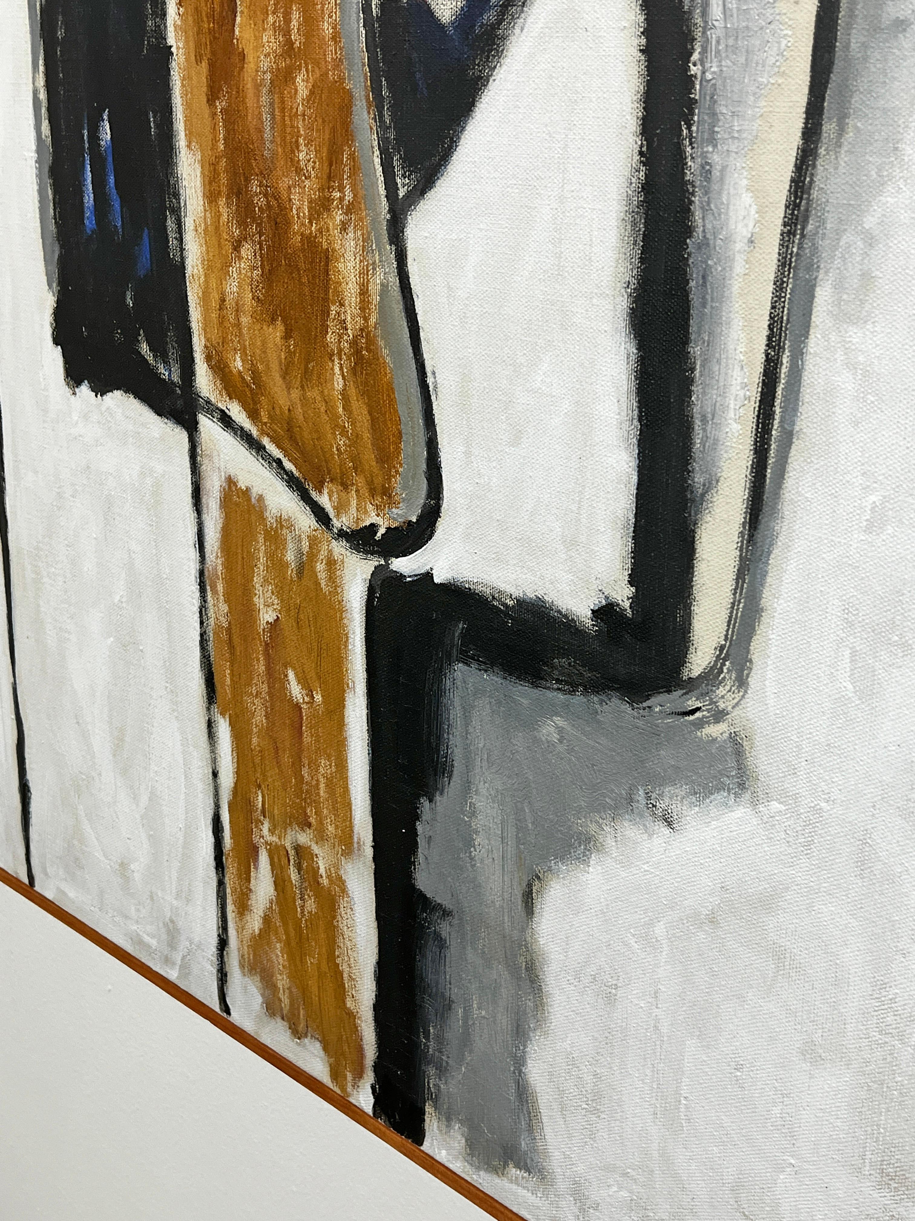 Pintura abstracta modernista del expresionista neoyorquino Phillip Callahan, hacia la década de 1960 en venta 2