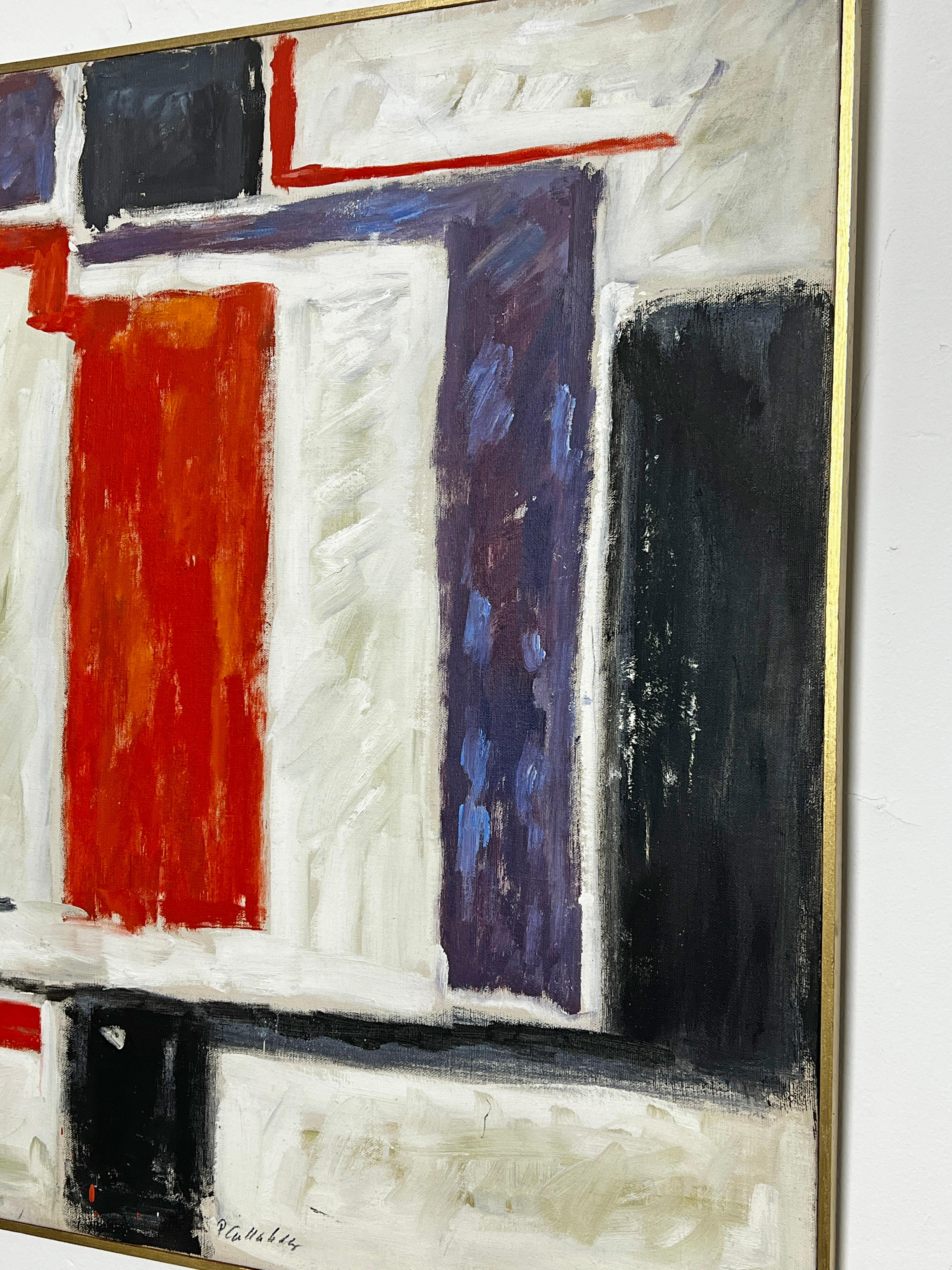 Quadro astratto modernista dell'espressionista di New York Phillip Callahan, circa anni '60 in vendita 1