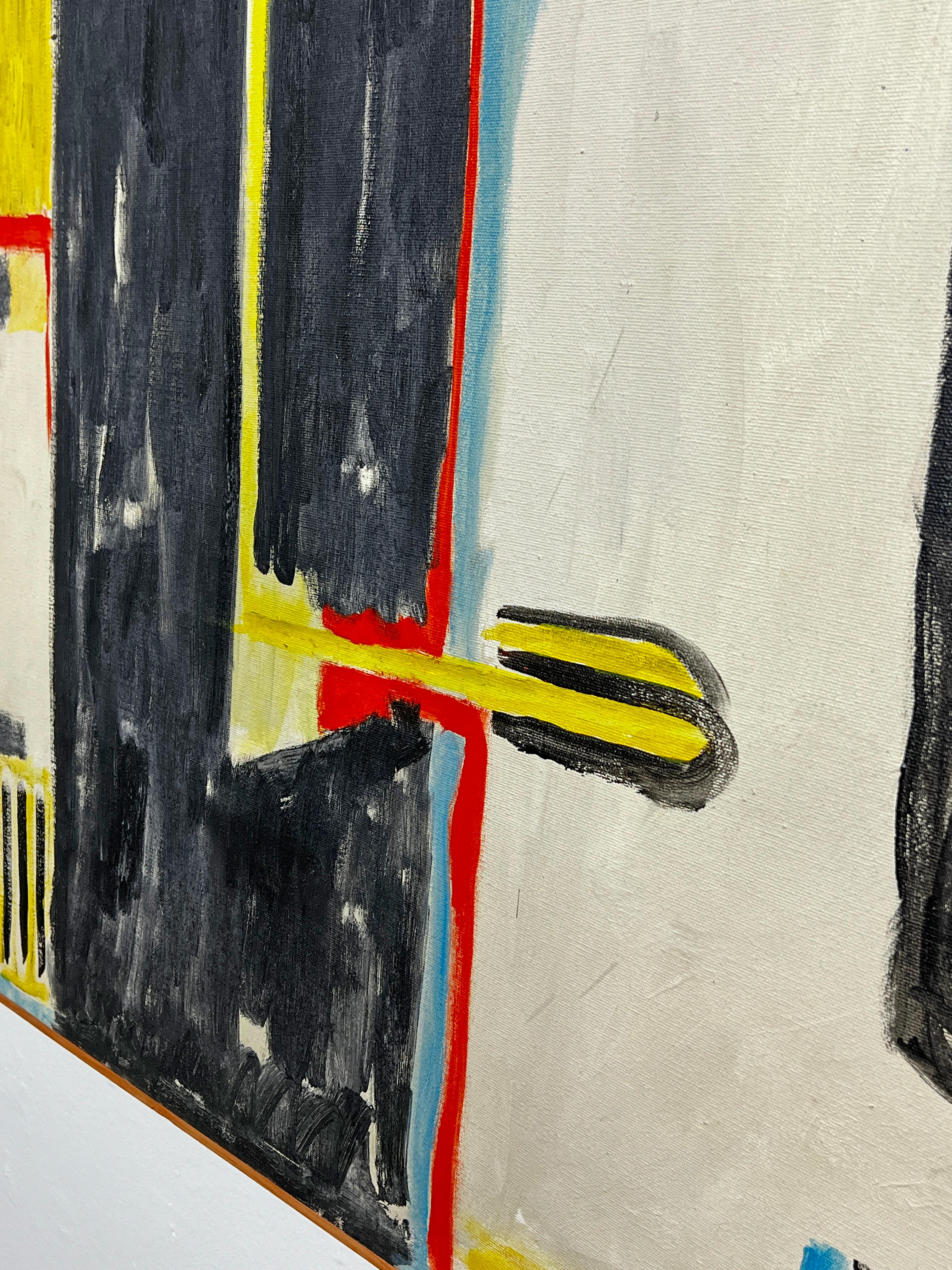 Pintura abstracta modernista del expresionista neoyorquino Phillip Callahan, hacia la década de 1960 3
