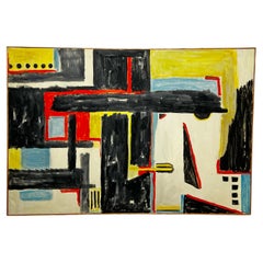 Modernistisches abstraktes Gemälde des NY Expressionisten Phillip Callahan, ca. 1960er Jahre