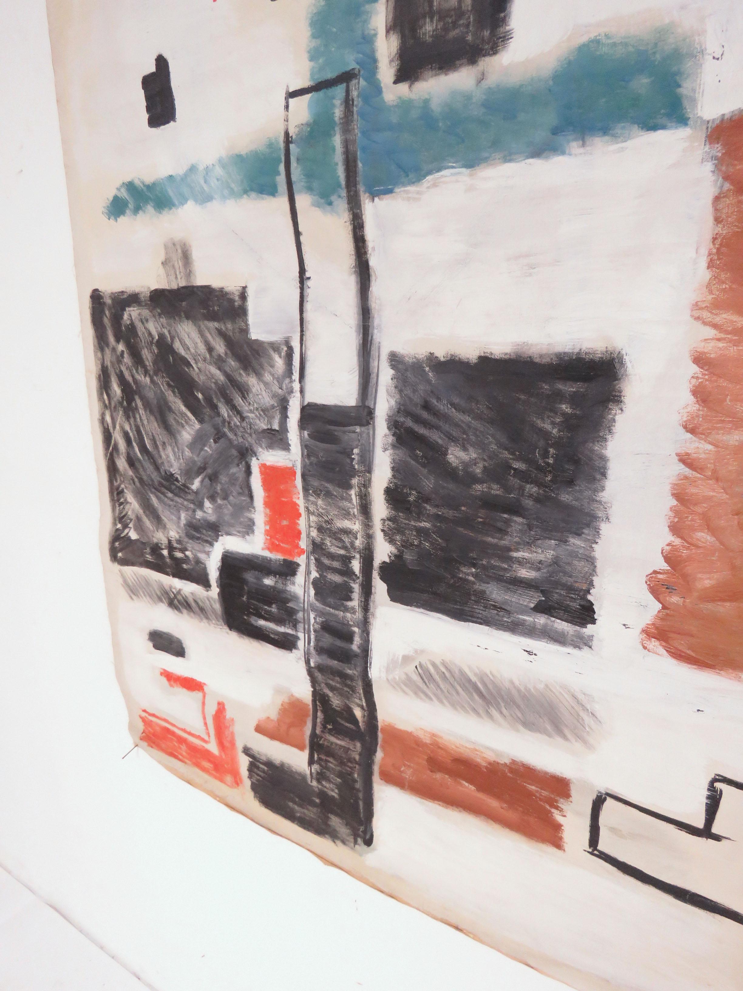 North American Modernist Abstract Painting by Phillip Callahan, circa 1960s