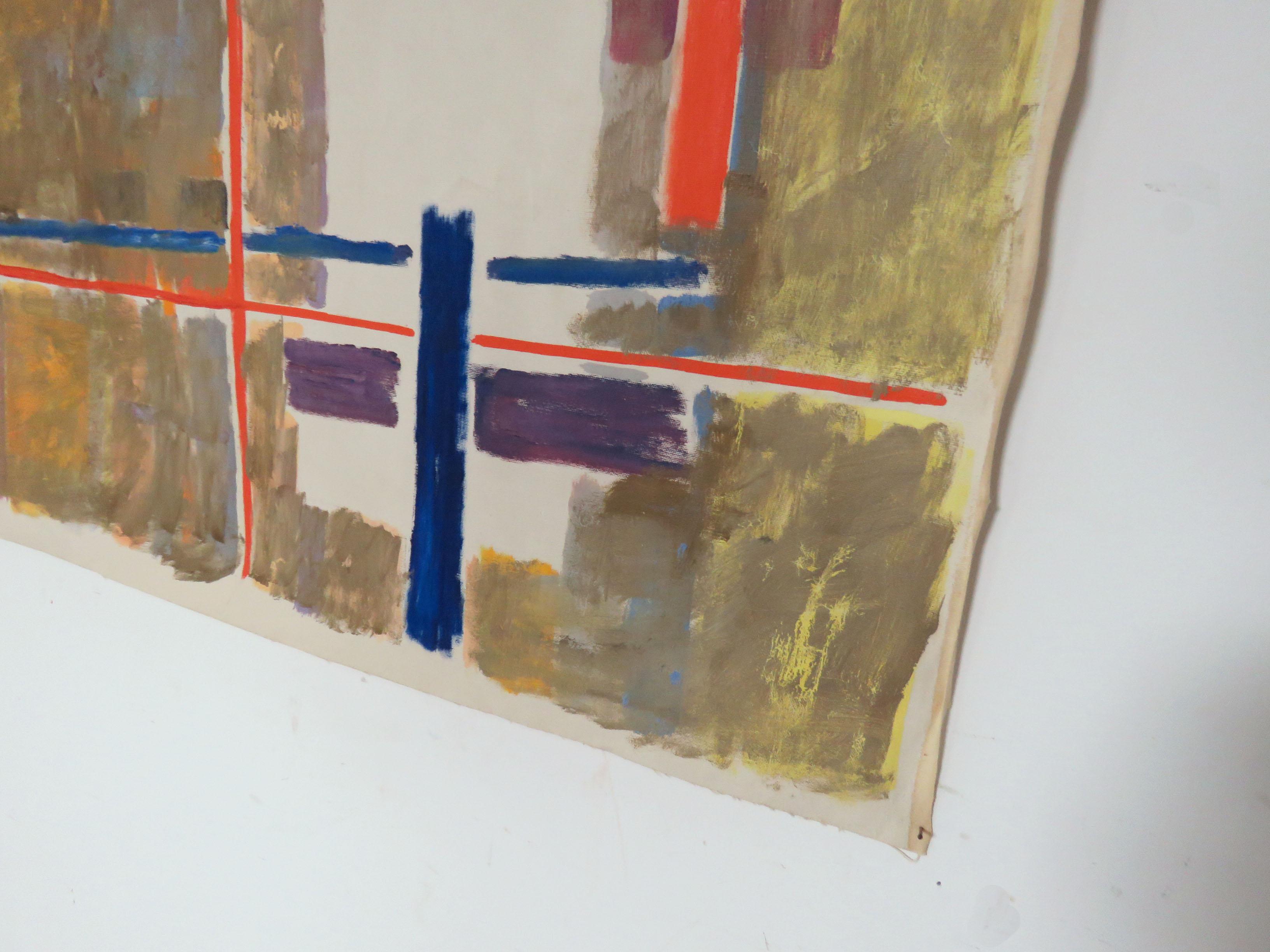 Mid-Century Modern Modernist Abstract Painting by Phillip Callahan, circa 1960s