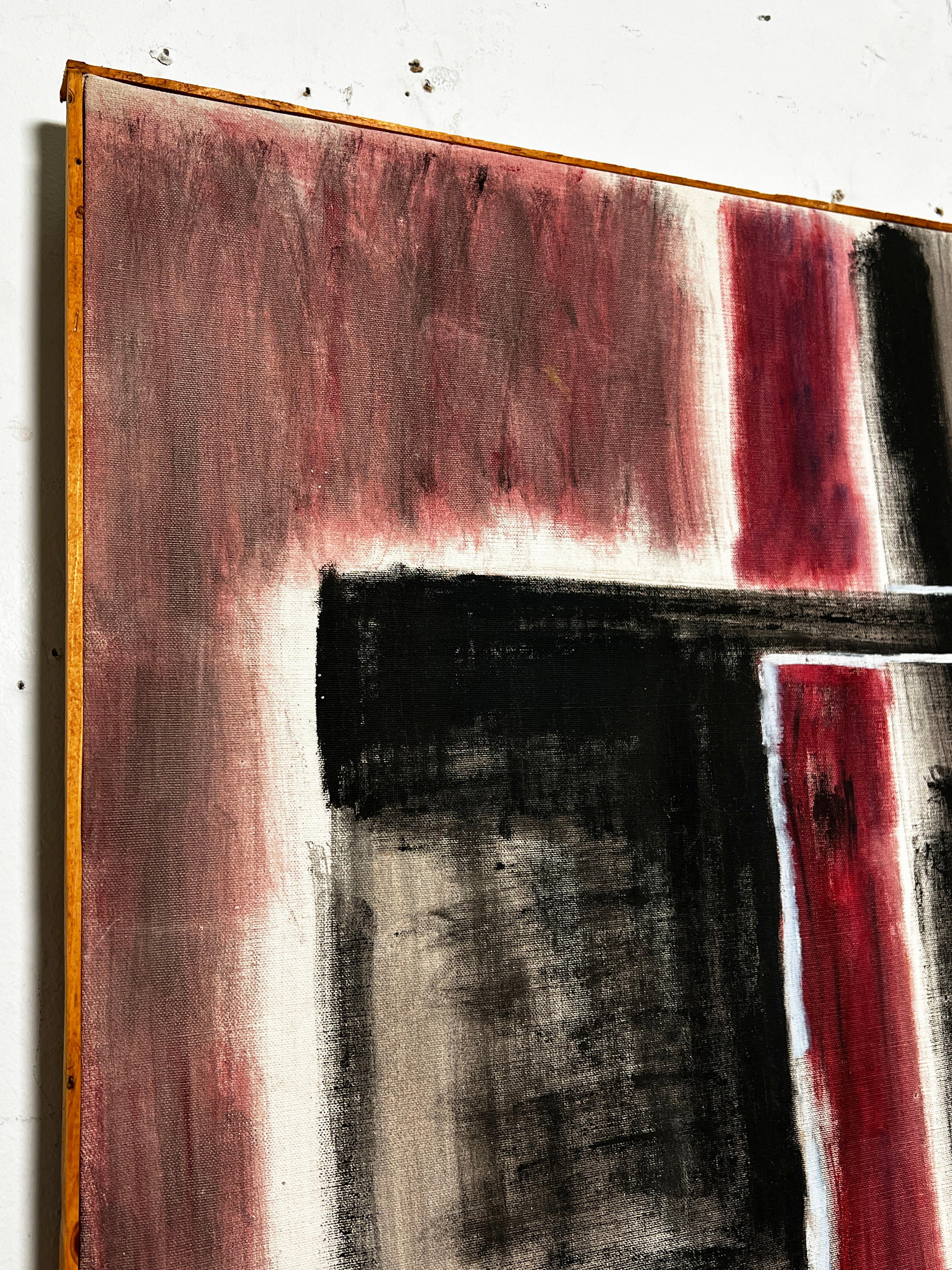 Metà XX secolo Quadro astratto modernista dell'espressionista di New York Phillip Callahan, circa anni '60 in vendita