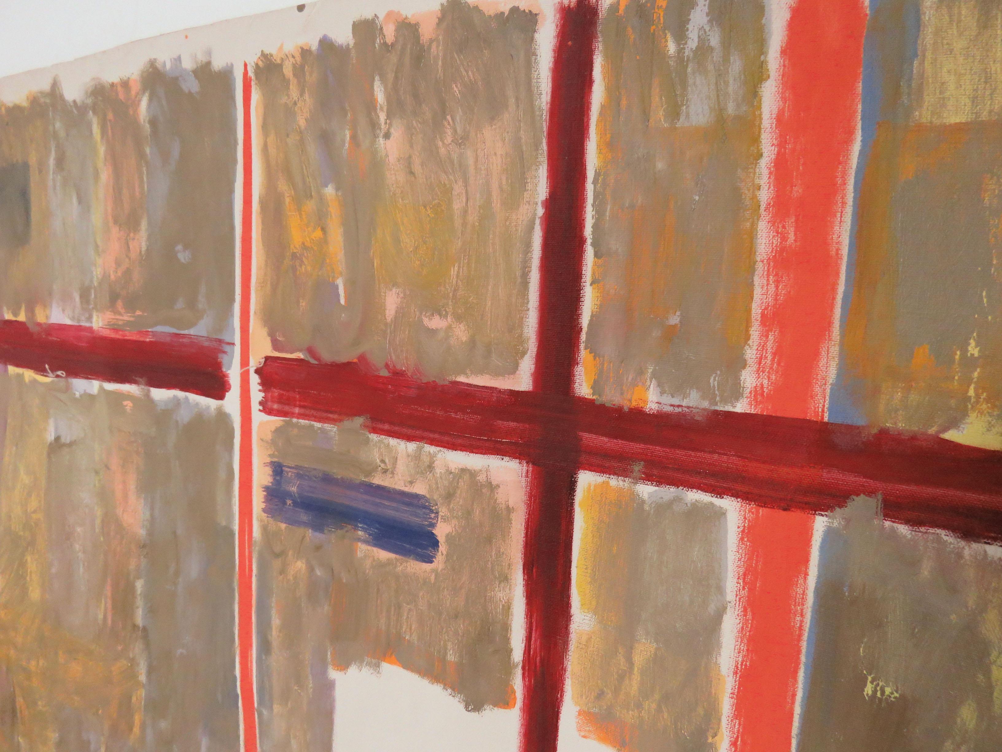 Modernist Abstract Painting by Phillip Callahan, circa 1960s In Good Condition In Peabody, MA