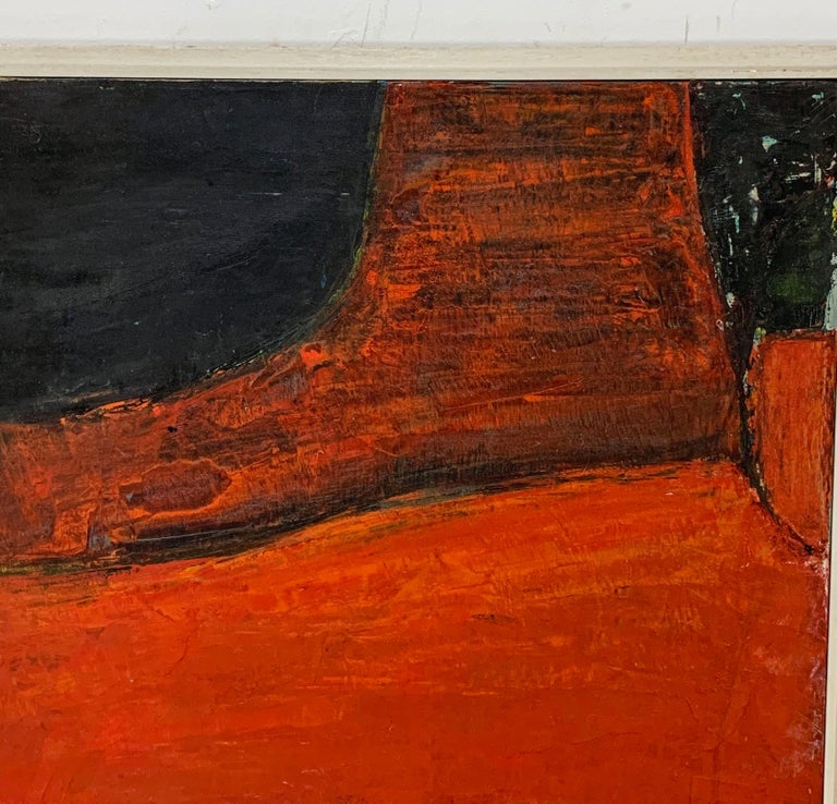 Mid-Century Modern Modernist Abstract Painting by Sy Rudman, Circa 1960s For Sale