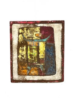 Modernist Abstract Painting Titled "Santos #4" by Norman Daly, Circa 1940s