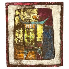 Modernist Abstract Painting Titled "Santos #4" by Norman Daly, Circa 1940s