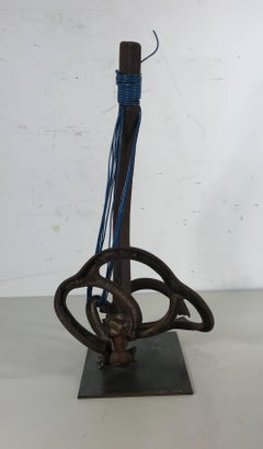 Sculpture moderniste abstraite en acier, guitare brutaliste de John Metzen