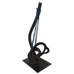 Modernist Abstract Steel Sculpture, Brutalist Guitar by John Metzen