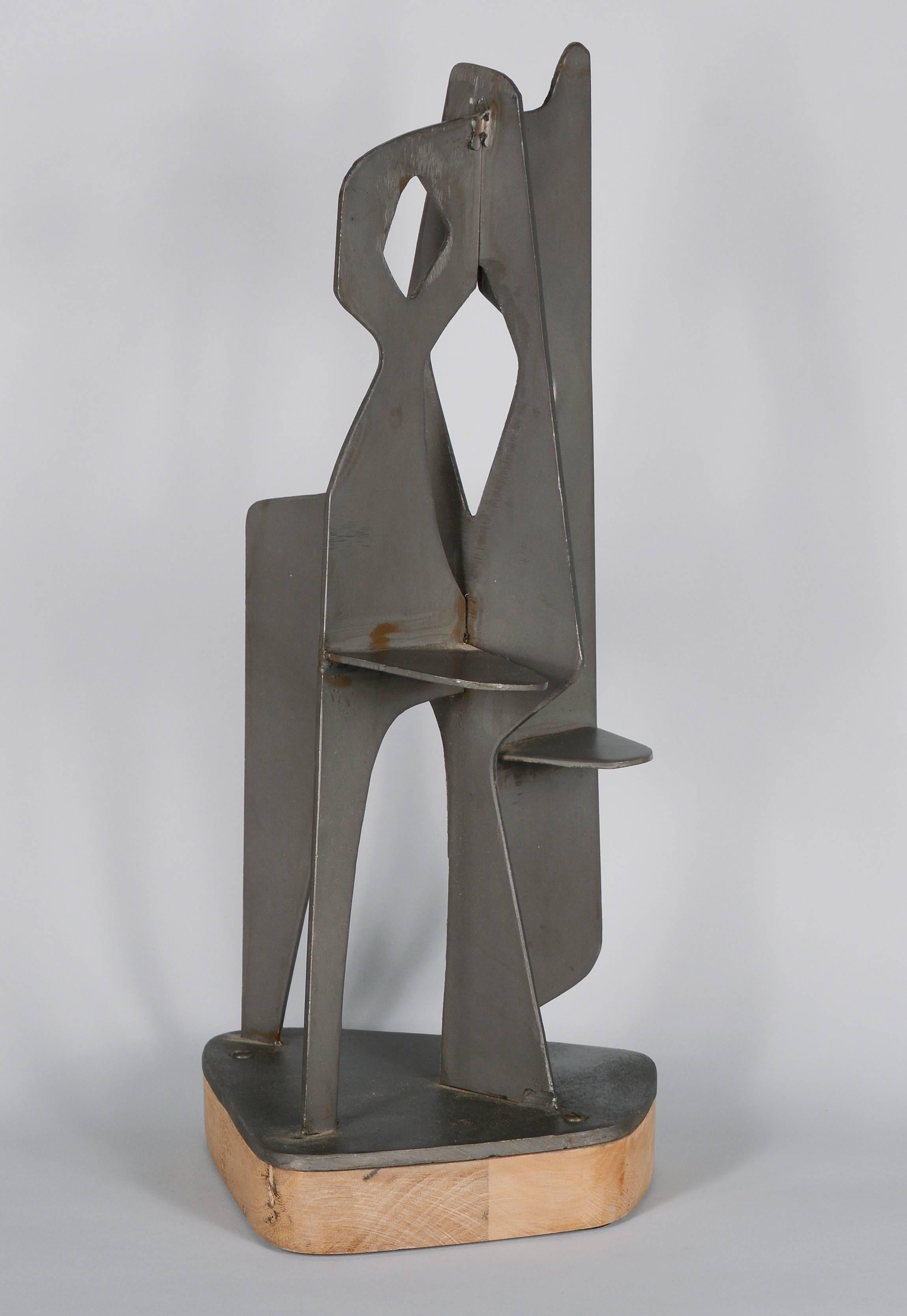 American Modernist Abstract Steel Sculpture