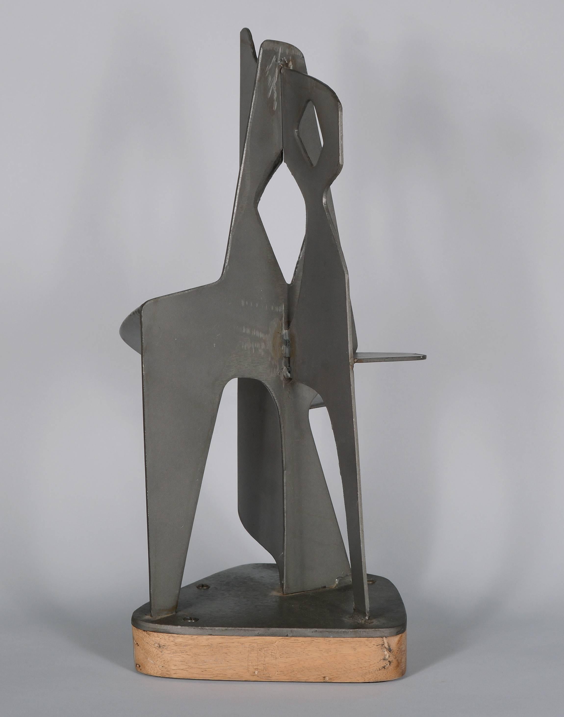 Modernist Abstract Steel Sculpture In Good Condition In San Mateo, CA