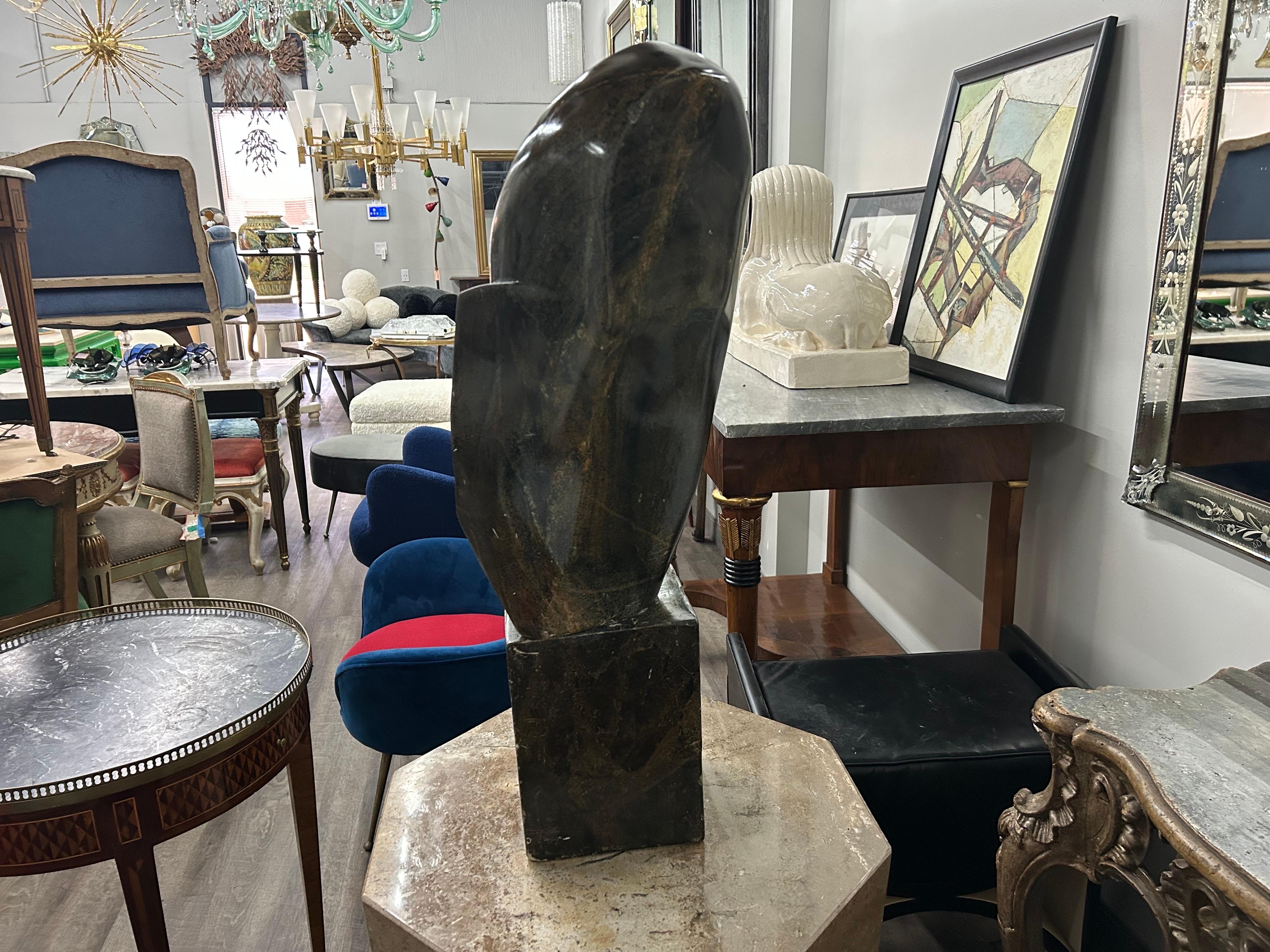 Mid-20th Century Modernist Abstract Stone Sculpture For Sale