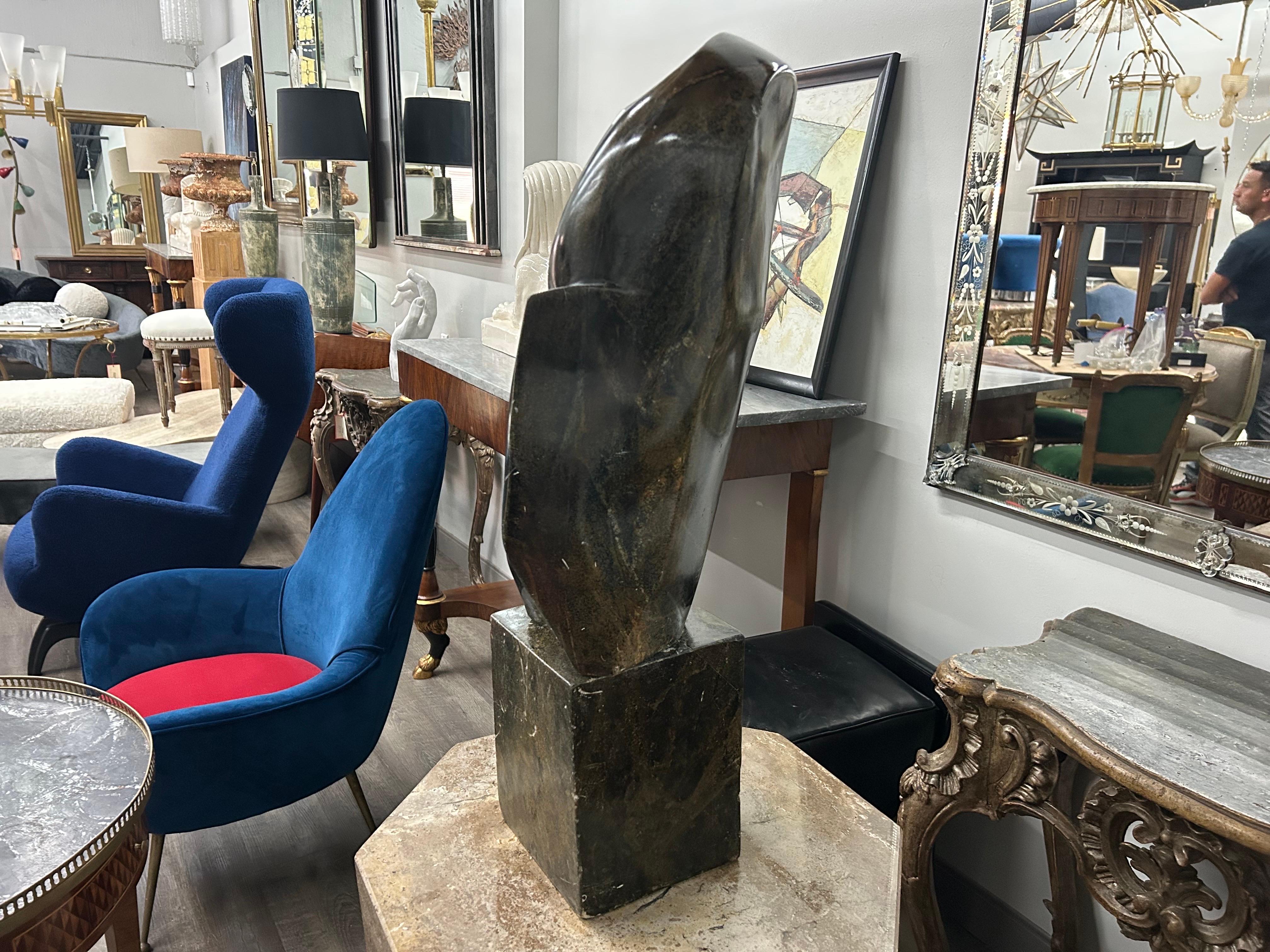 Modernist Abstract Stone Sculpture For Sale 1