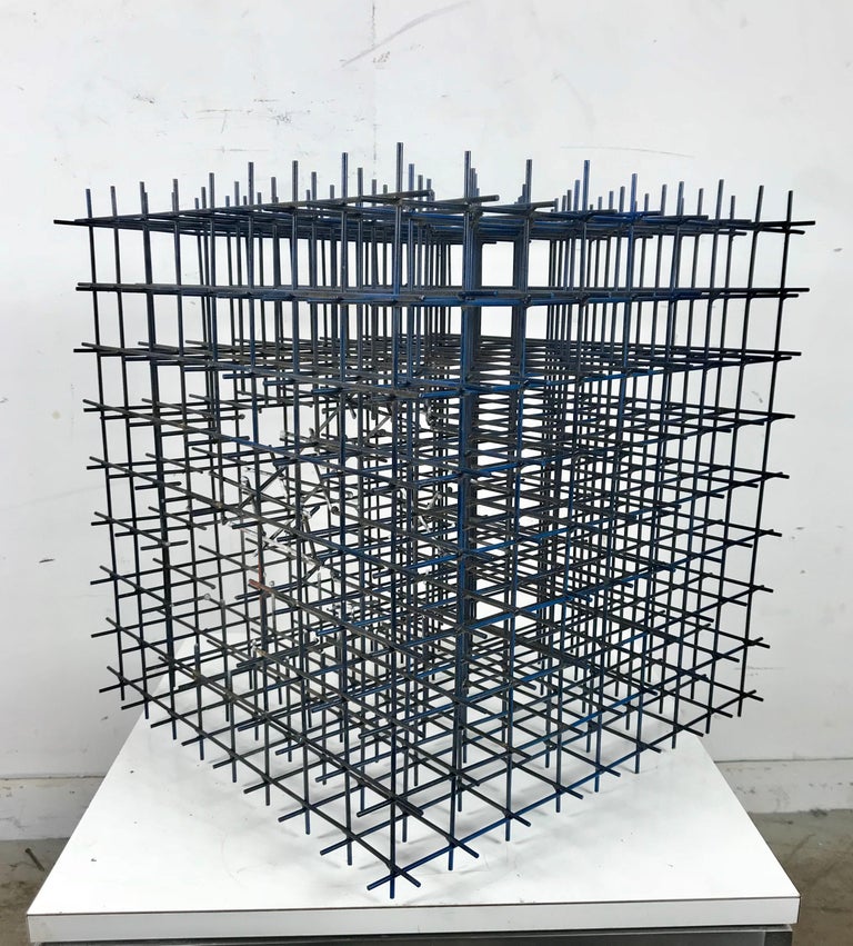 Modernist Abstract Welded Steel Sculpture 