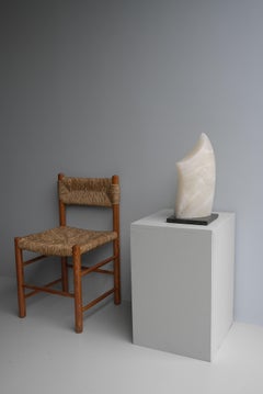 Modernist Abstract White Alabaster Sculpture, The Netherlands circa 1970