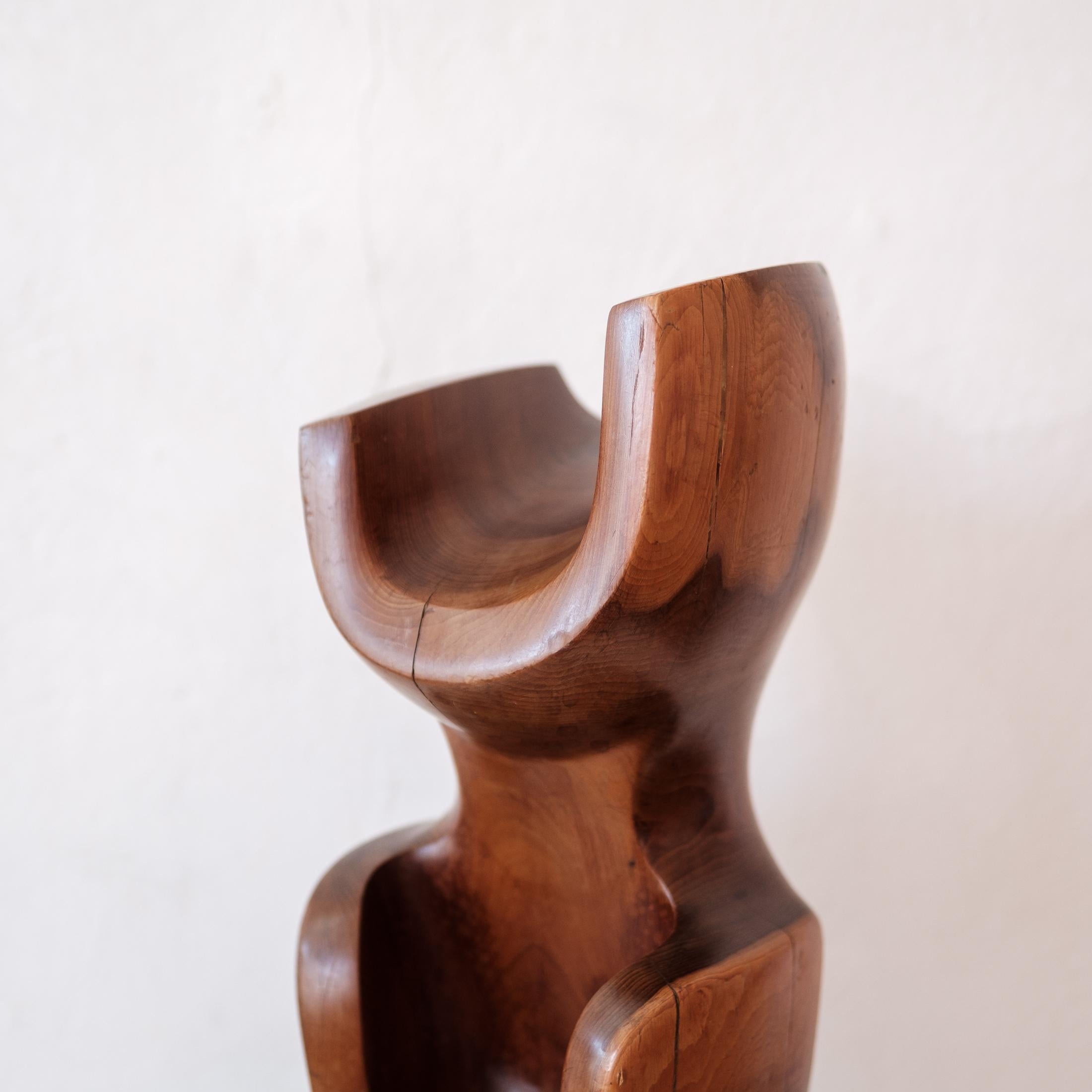 Modernist Abstract Wood Sculpture 1960s 5