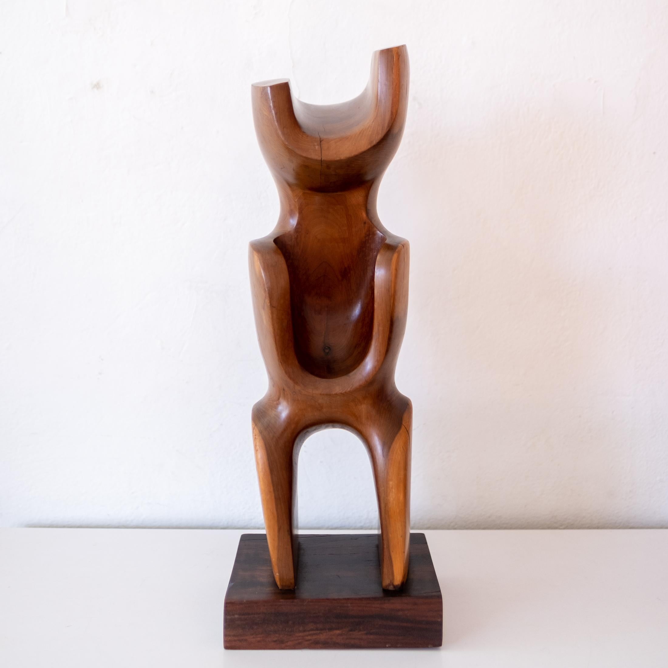 Modernist Abstract Wood Sculpture 1960s 6