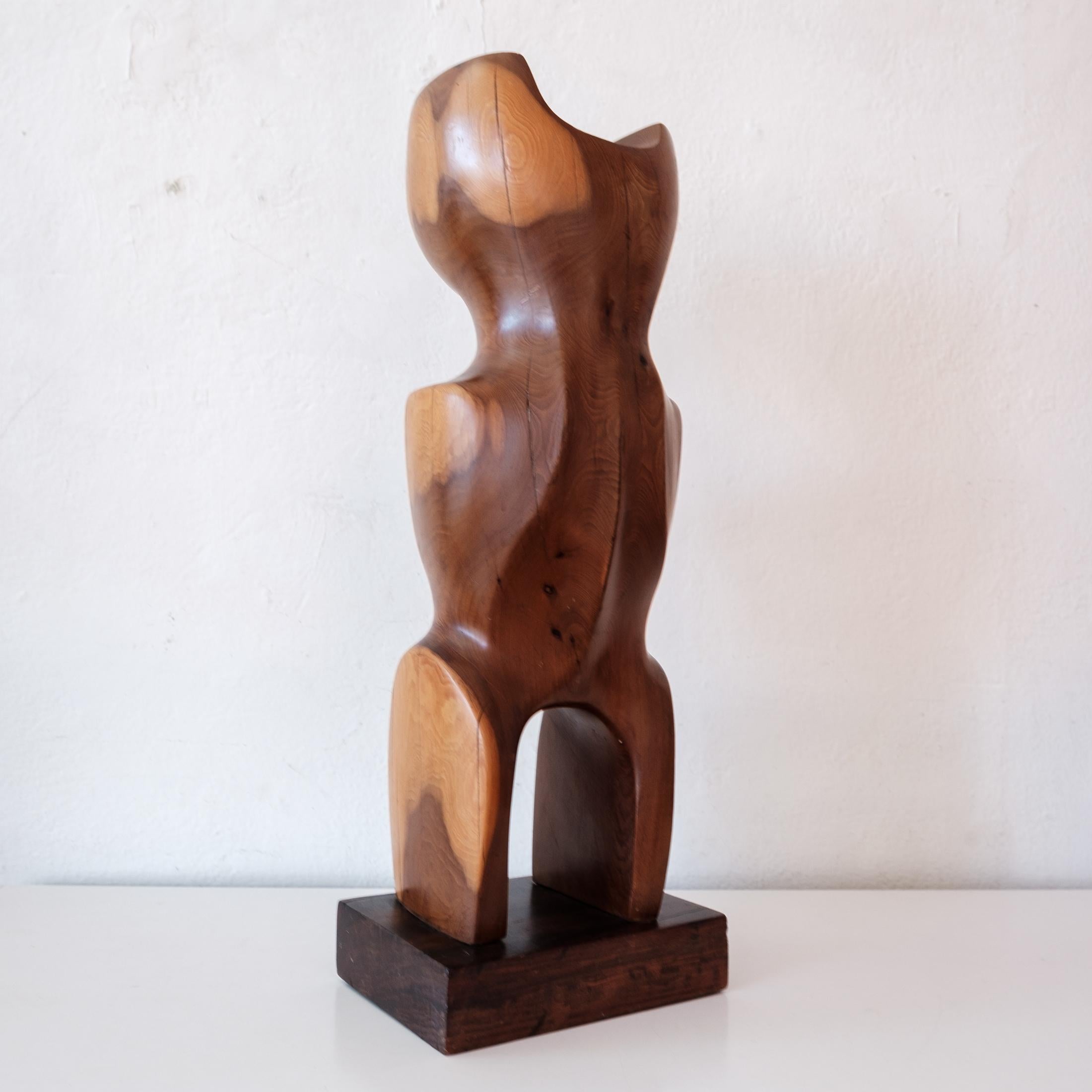 Modernist Abstract Wood Sculpture 1960s 1