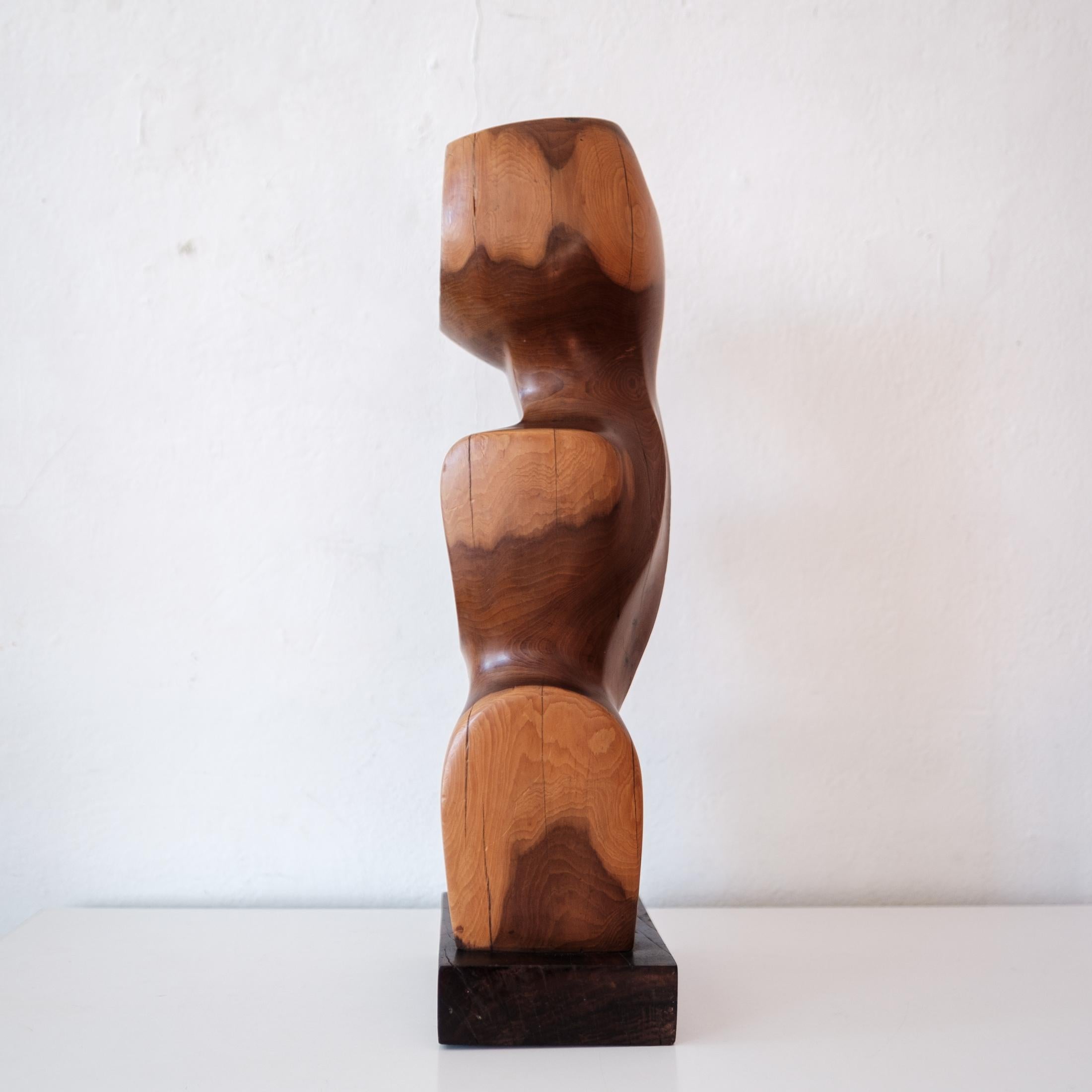 Modernist Abstract Wood Sculpture 1960s 2