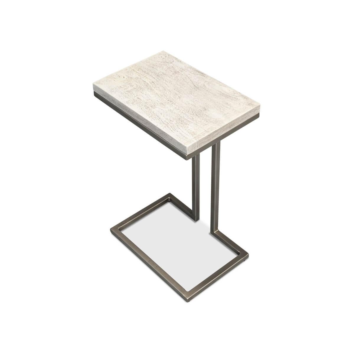 Asian Modernist Accent Table For Sale