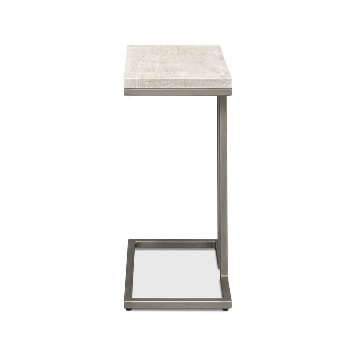 Metal Modernist Accent Table For Sale