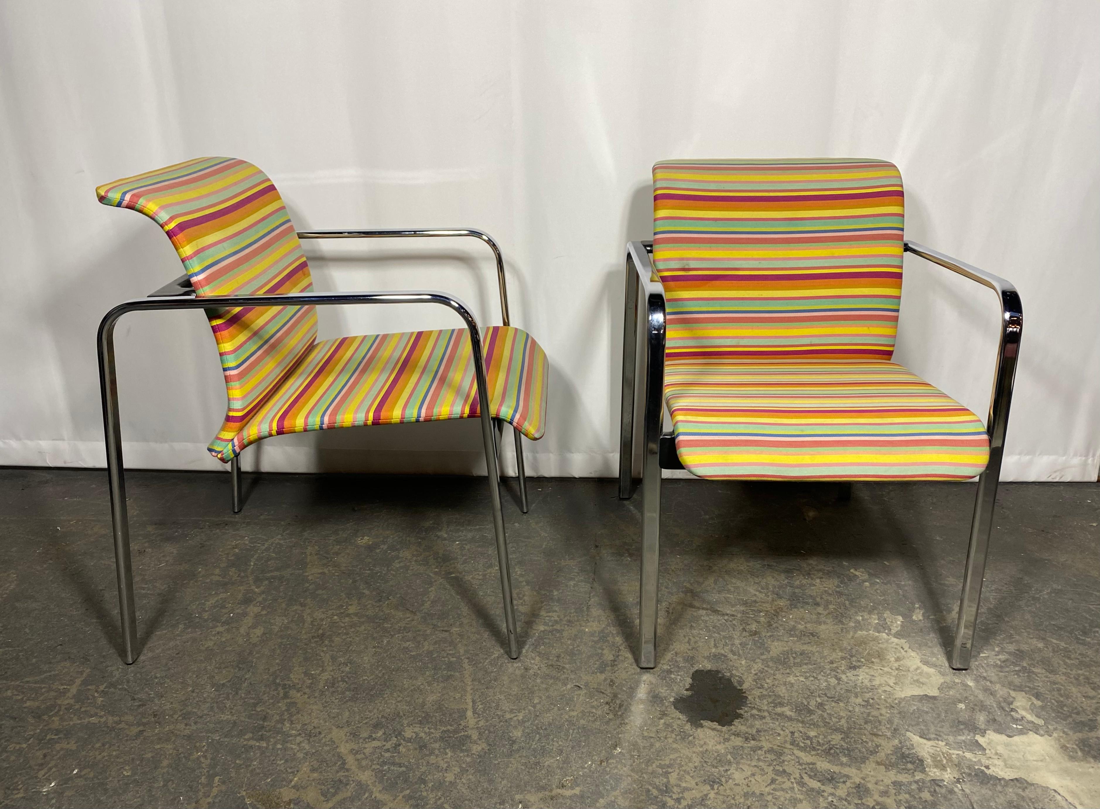 Mid-Century Modern Modernist Alexander Girard Fabric Chairs by Peter Protzmann for Herman Miller For Sale