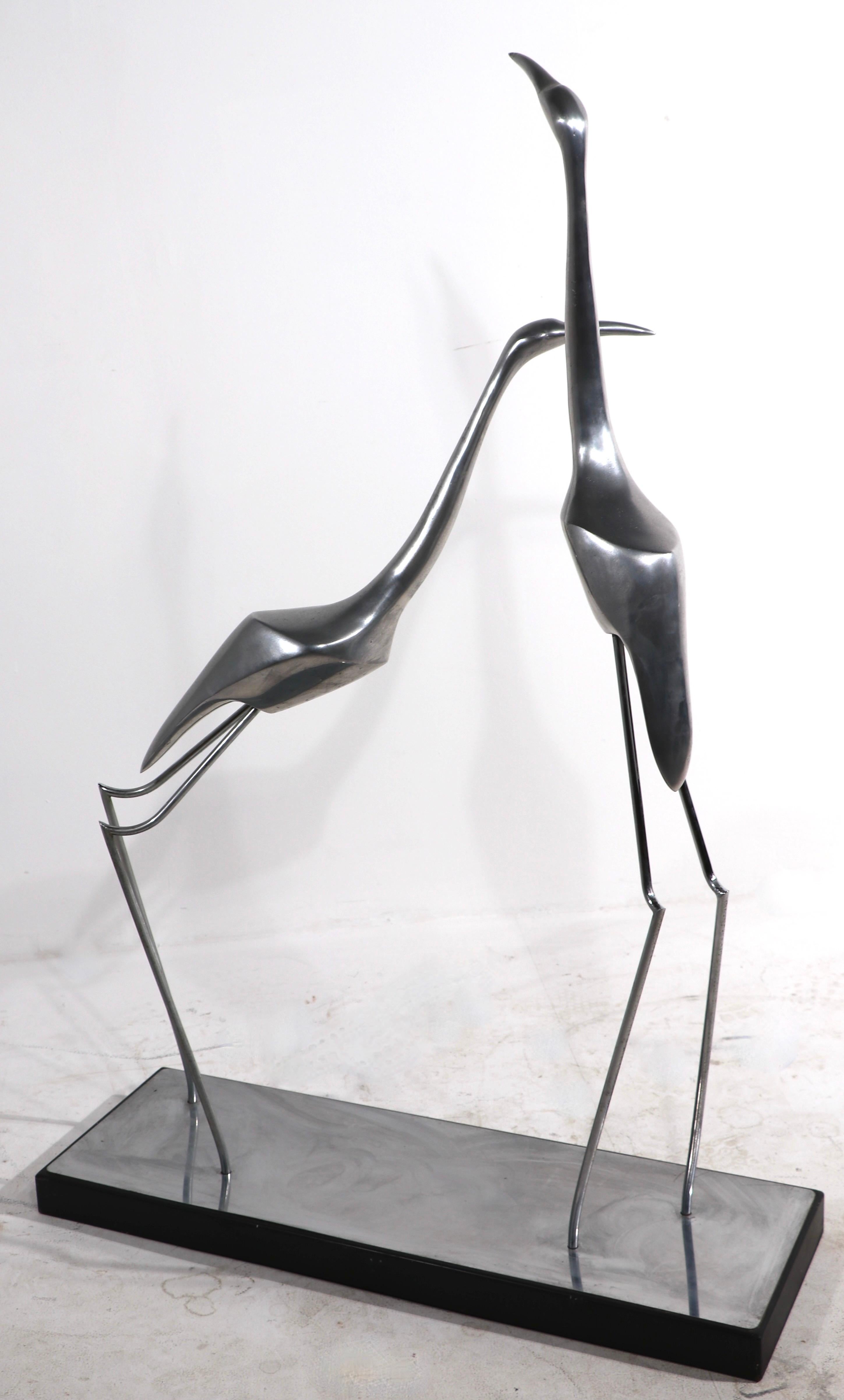Modernist Aluminum Bird Sculpture by Jere 6